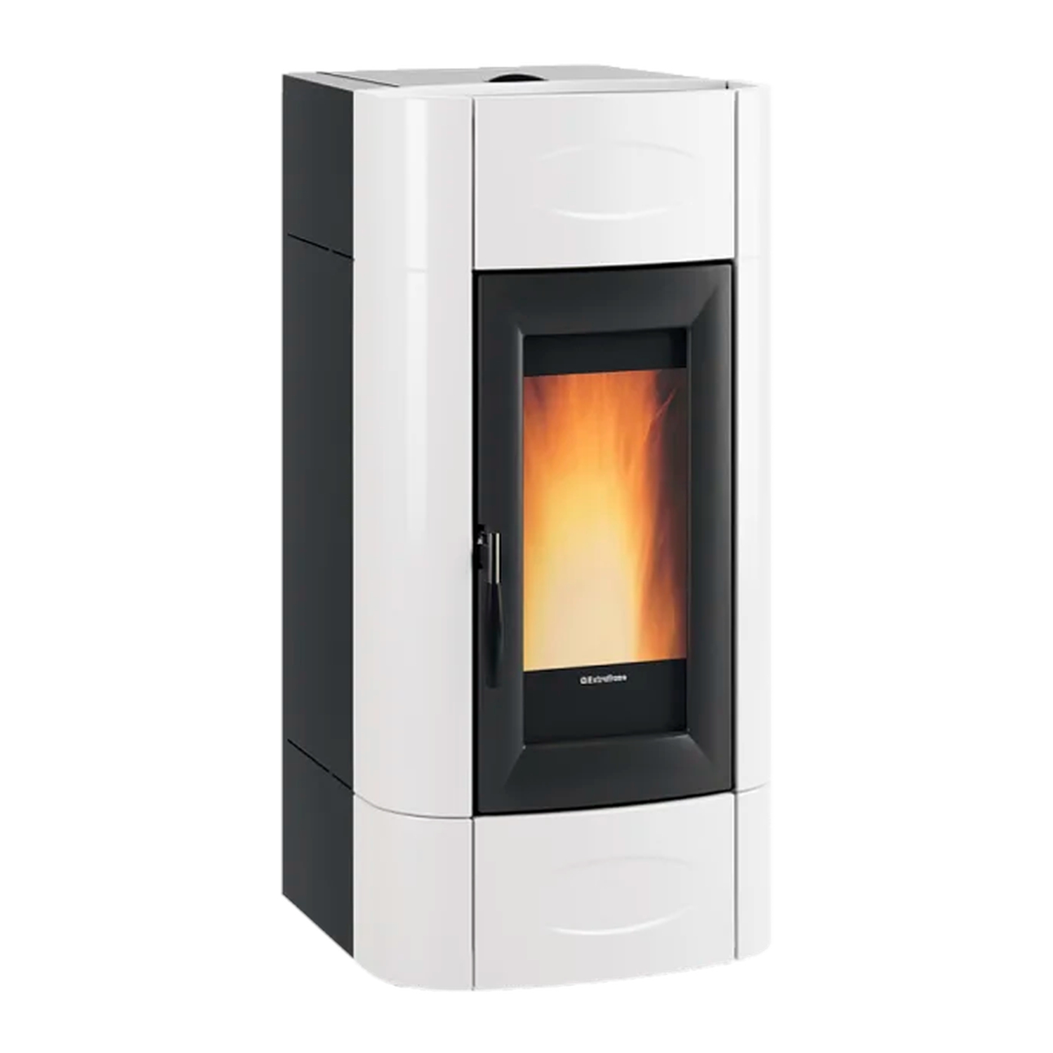 Extraflame Evolution Line ISIDORA IDRO H20 5.0 wassergeführter Pelletofen Weiß