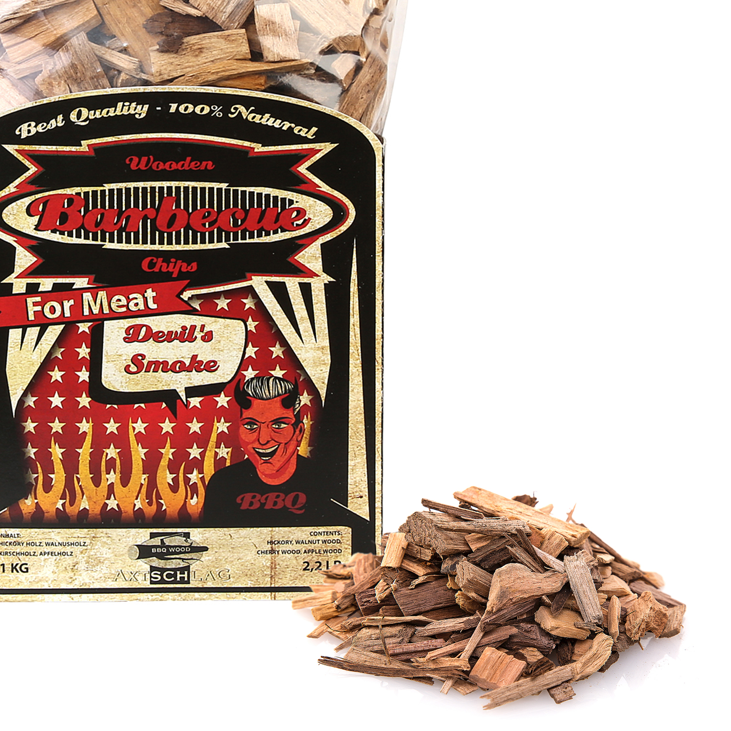 Axtschlag Wood Smoking Chips Devil´s Smoke 1 kg Axtschlag Wood Smoking Chips Devil´s Smoke 1 kg