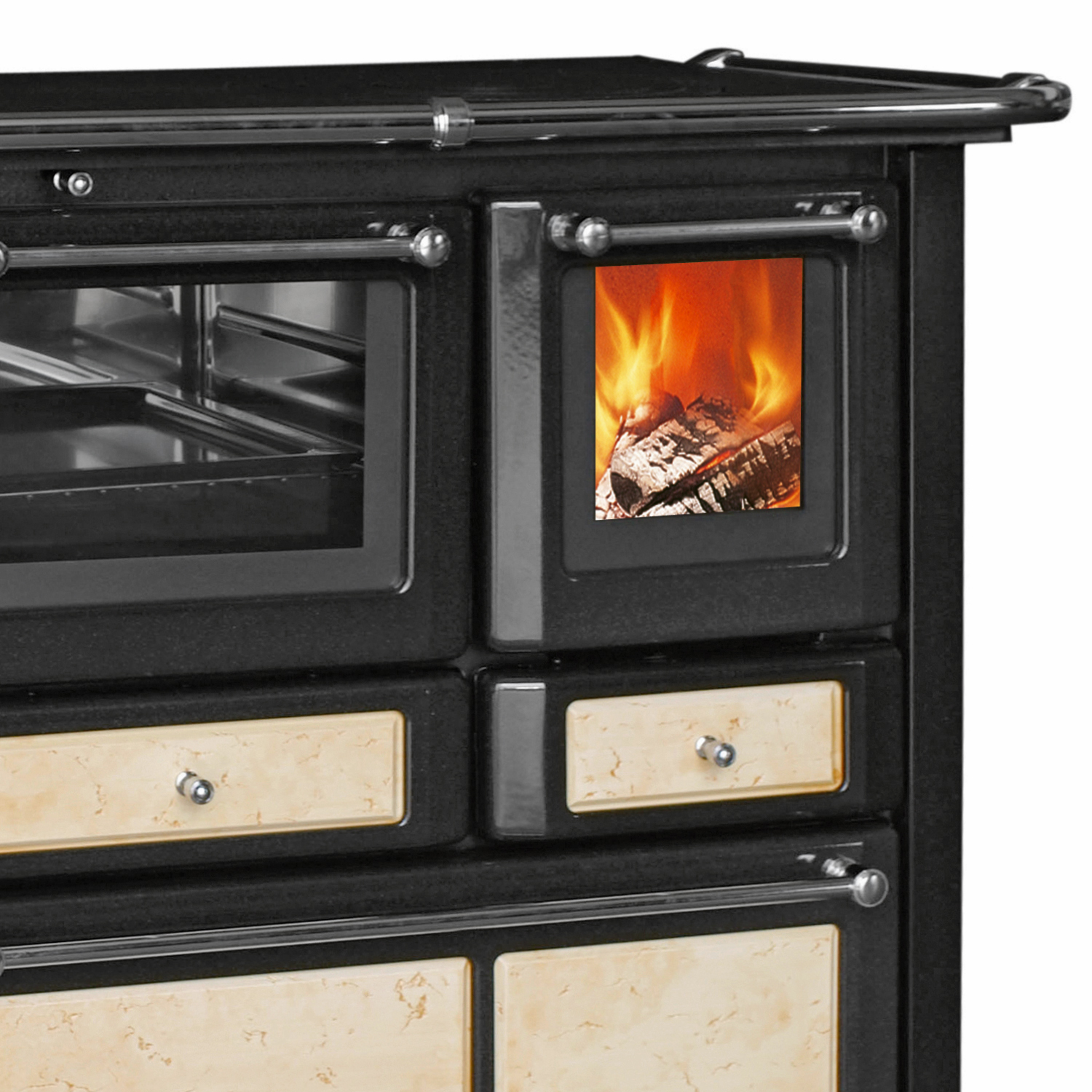 Wamsler K 85 F Küchenofen Keramik Antik, Backfach links