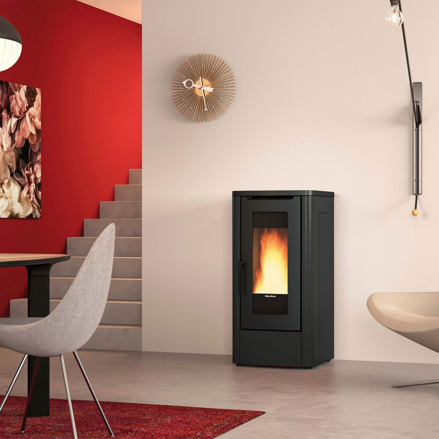 Extraflame Dahiana Plus AD Pelletofen Traditional Line schwarz