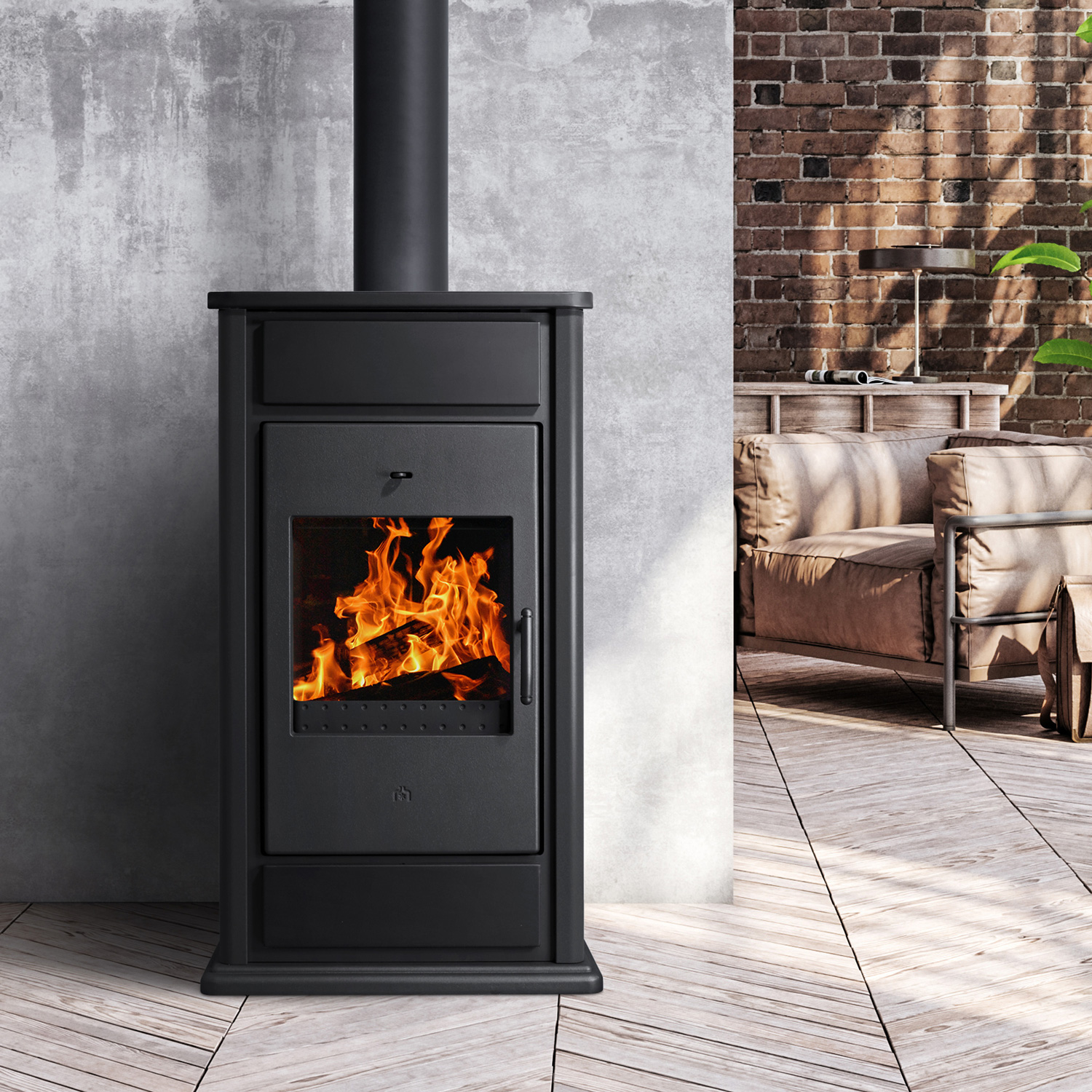 Schmitzker Alicante Wasserführender Kaminofen Schwarz Base Schmitzker Alicante Wasserführender Kaminofen Schwarz Base