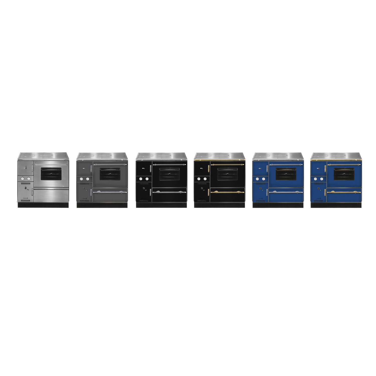 Wamsler K 148 CL Küchenofen wasserführend Anthrazit / Chrom, Rauchrohr rechts