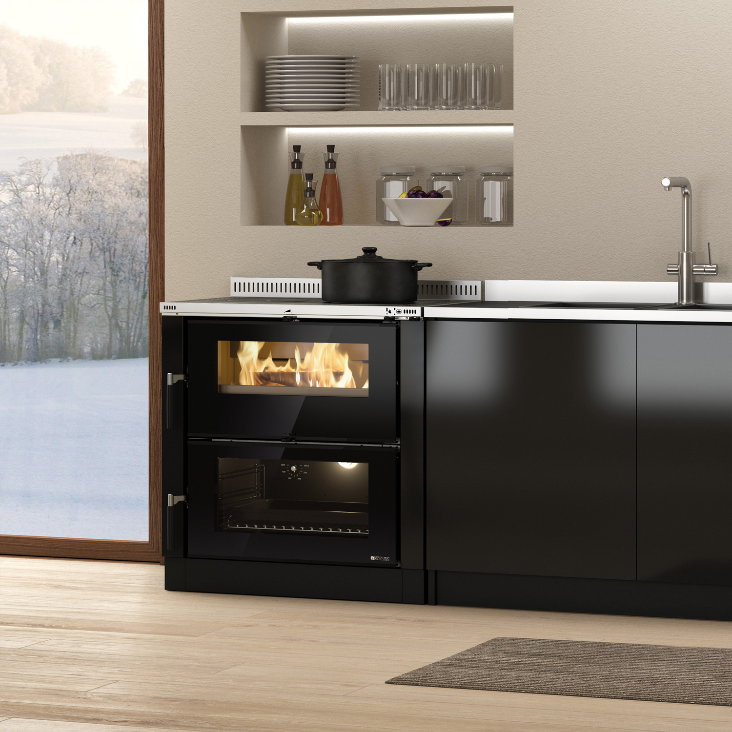 La Nordica Verona XXL 16 Küchenofen Anthrazit