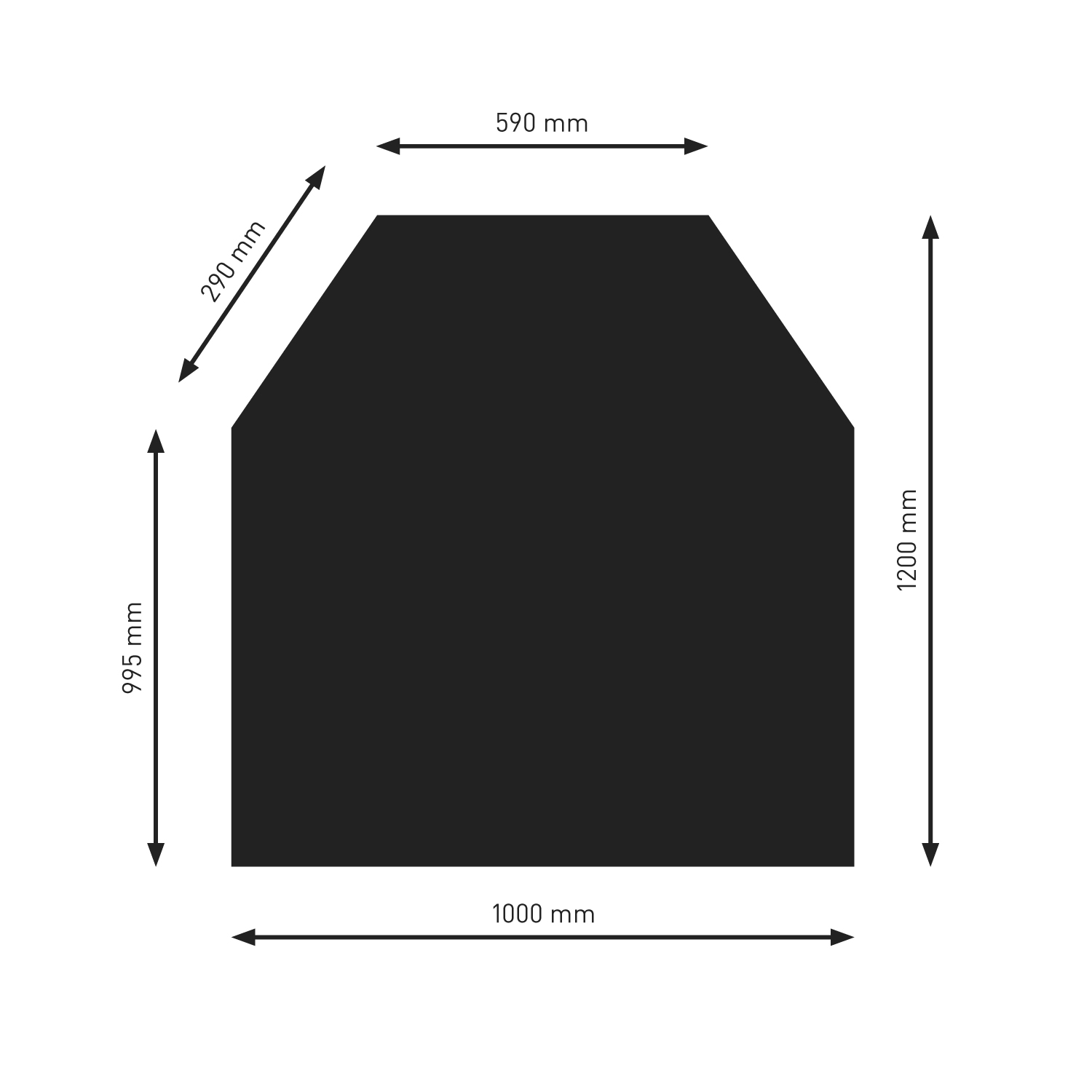 Raik Bodenplatte B2 6-Eck schwarz pulverbeschichtet 1200 x 1000 mm Raik Bodenplatte B2 6-Eck schwarz pulverbeschichtet 1200 x 1000 mm