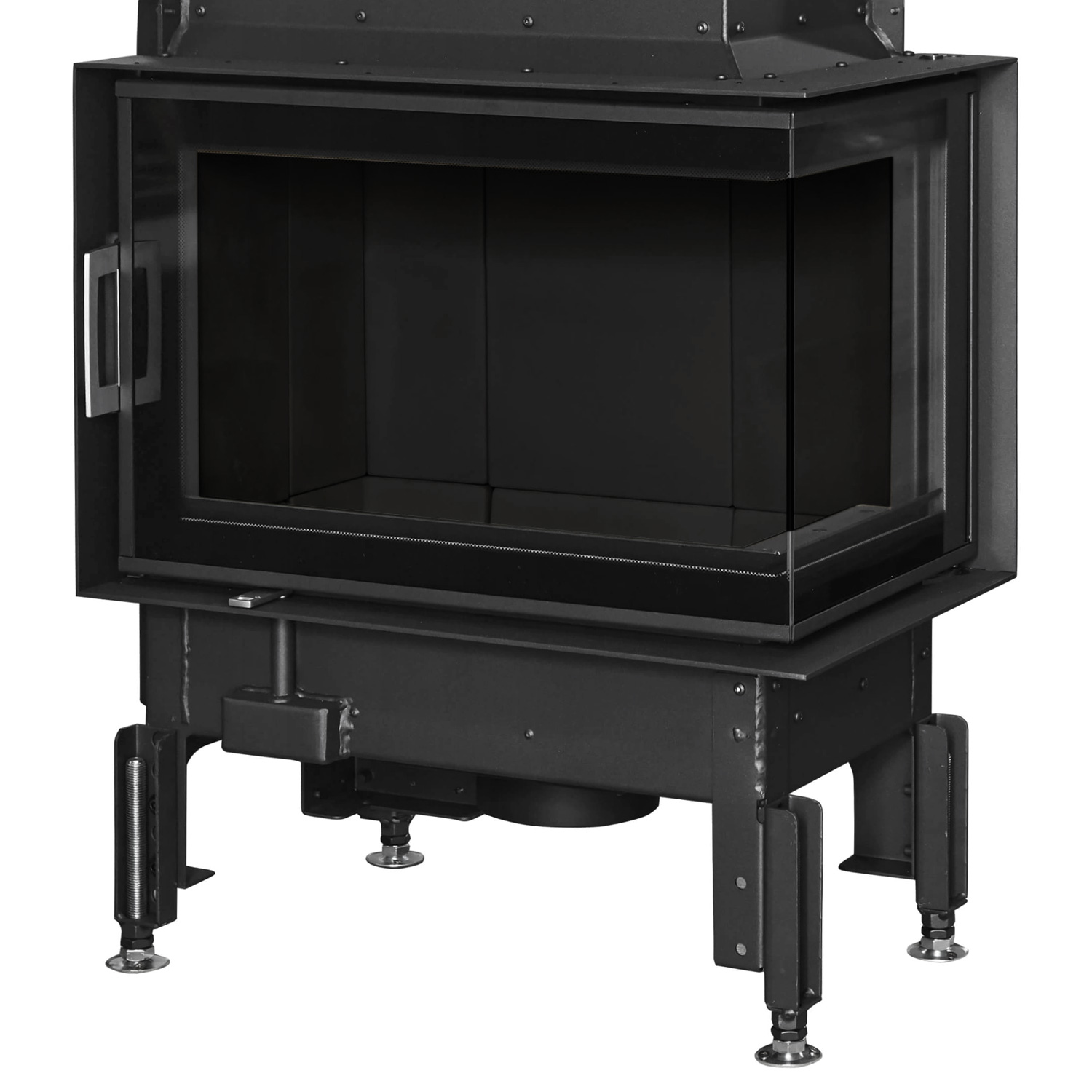 Austroflamm 63x40x42 K 2.0 Kamineinsatz Ecke rechts Feuerraum Schwarz