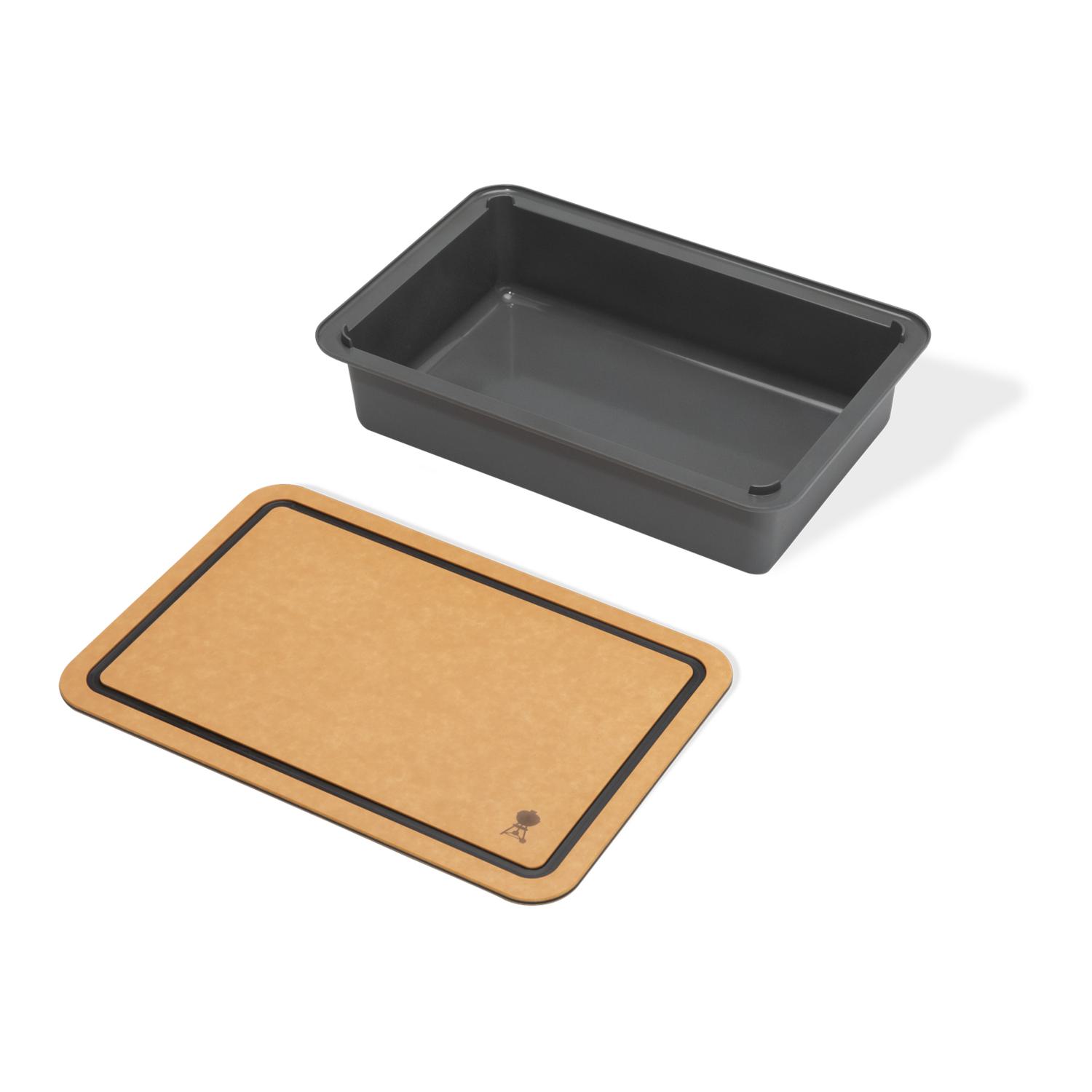 Weber WORKS Box und Schneidebrett einsetzbar in Seitentisch