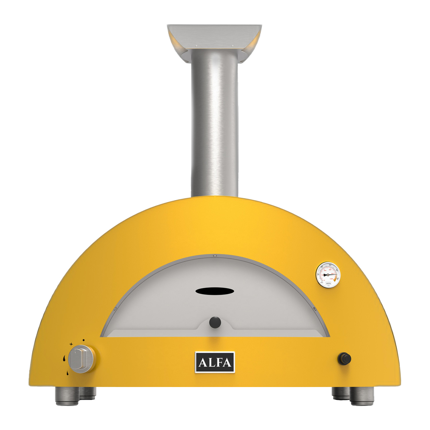 Alfa Moderno 2 Pizze Pizzaofen Hybrid Fire Yellow