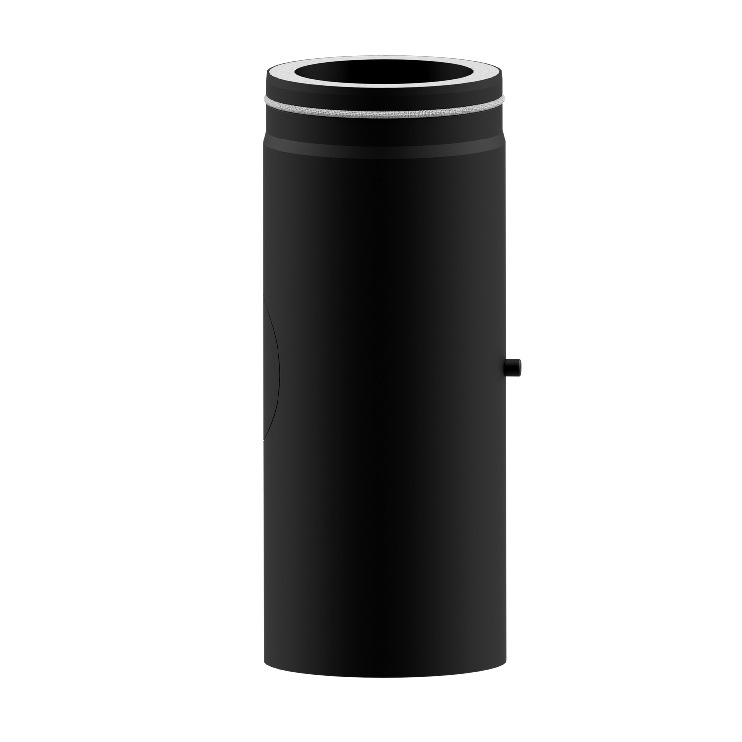Raik Lifestyle DUO Rauchrohrbogen 180mm schwarz L: 500mm mit Tür für Rauchrohr / Ofenrohr