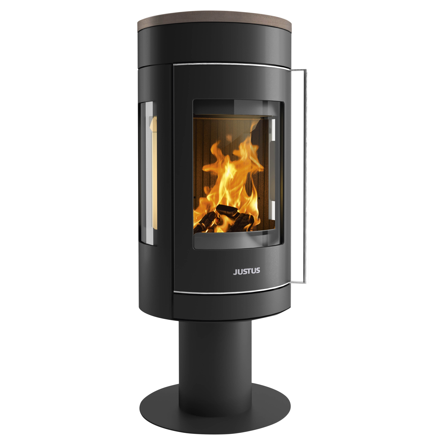 Justus Meva Kaminofen Stahl Schwarz / Topplatte Keramik Grappa Justus Meva Kaminofen Stahl Schwarz / Topplatte Keramik Grappa