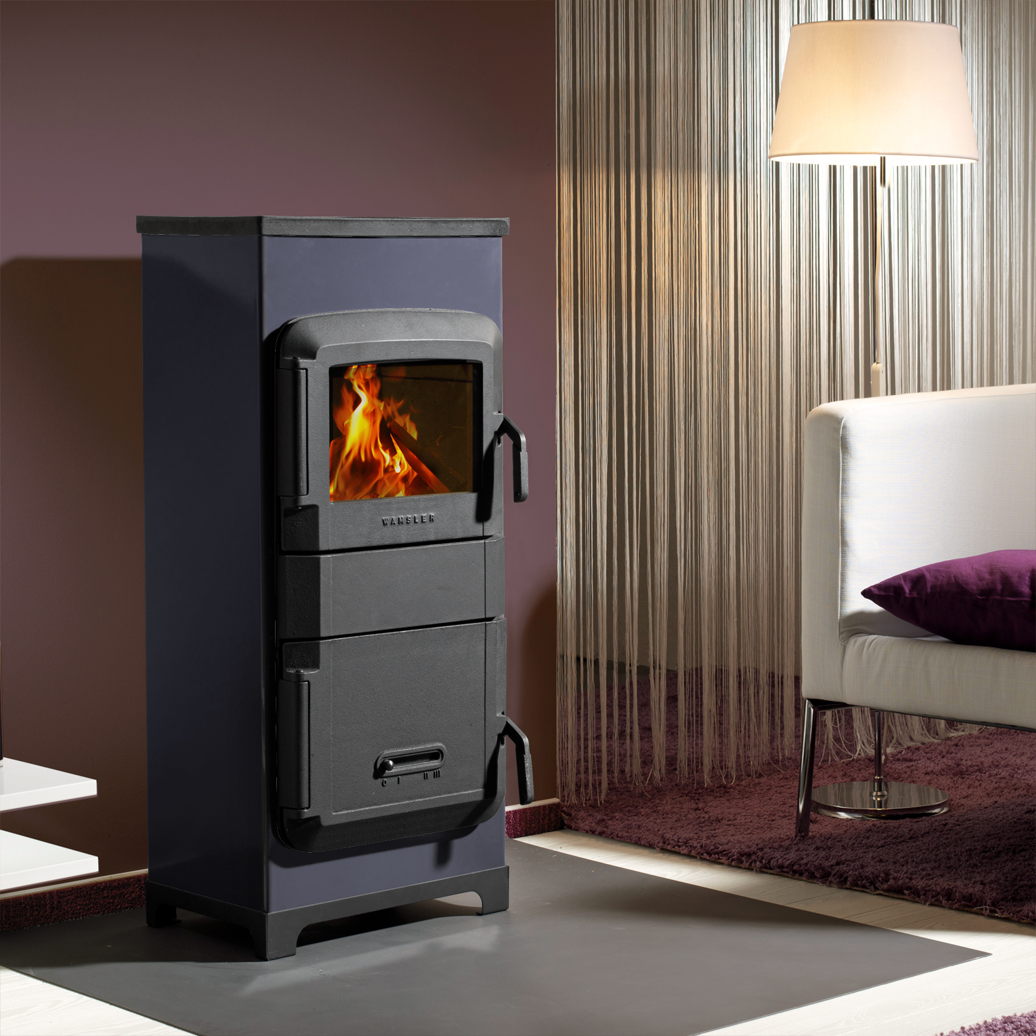 Wamsler RH-8F Werkstattofen Stahl lavendel