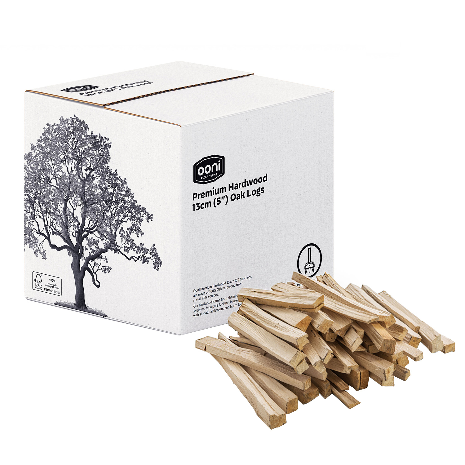 Ooni Premium Anzündholz 13 cm Eichen-Rundholz 8 kg Ooni Premium Anzündholz 13 cm Eichen-Rundholz 8 kg