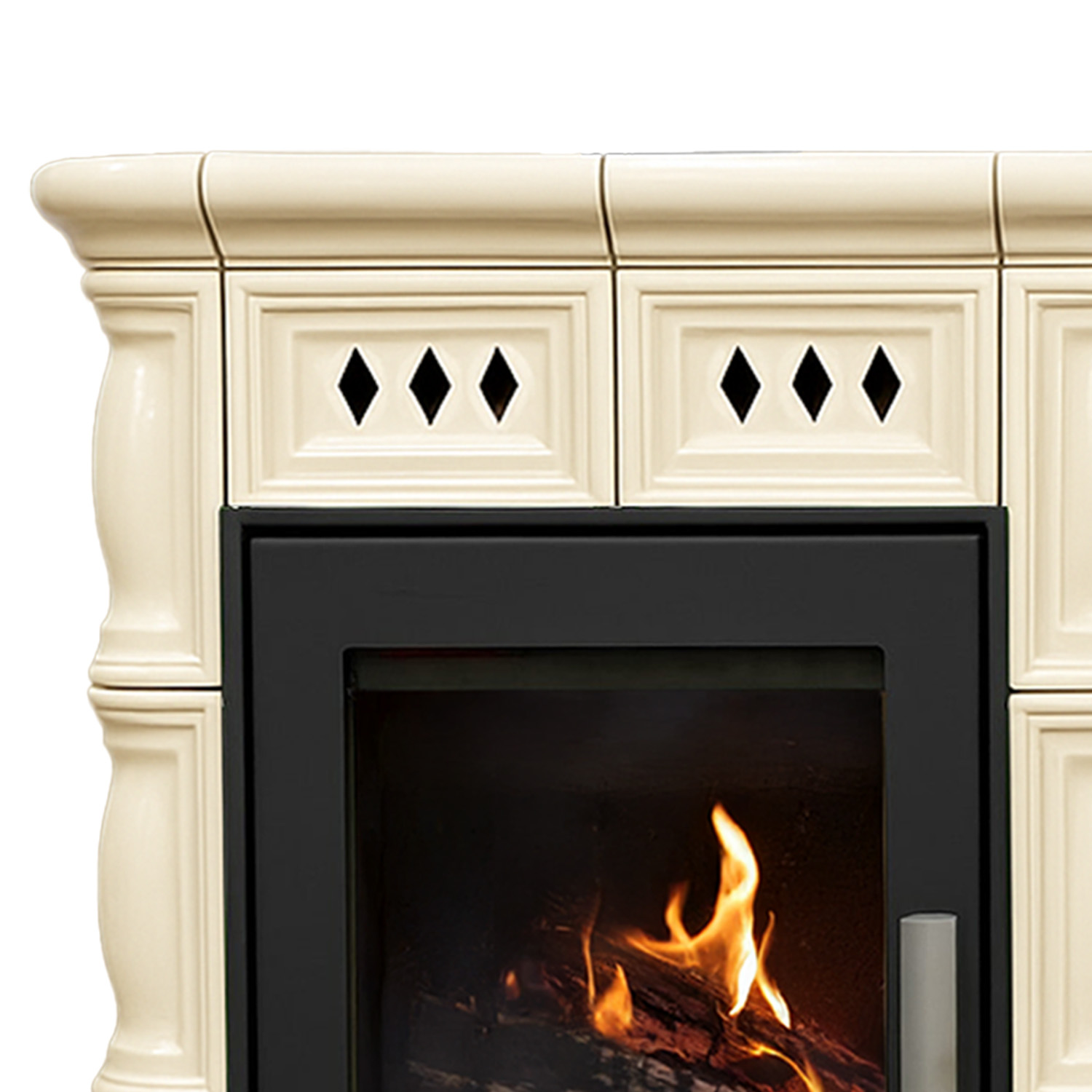 Haas+Sohn TREVISO III 246.37 Kaminofen perl-schwarz/elfenbein