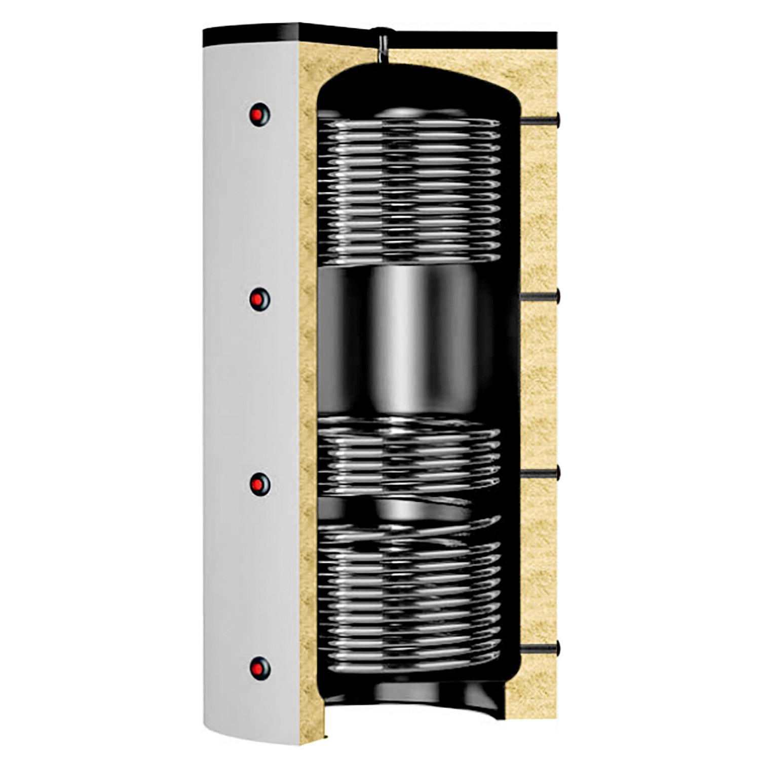 Termoventiler Pufferspeicher Laddotank Puffer 2 500 (478 Liter) mit 2x Solarwärmetauscher Termoventiler Pufferspeicher Laddotank Puffer 2 500 (478 Liter) mit 2x Solarwärmetauscher