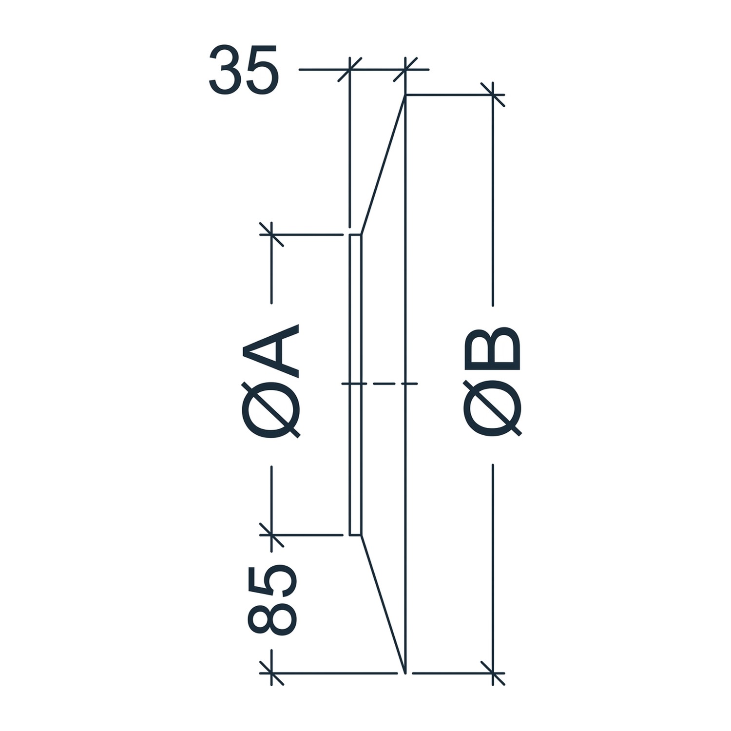 Schiedel Anschlussrosette 85 mm für ICS Ø 150 mm