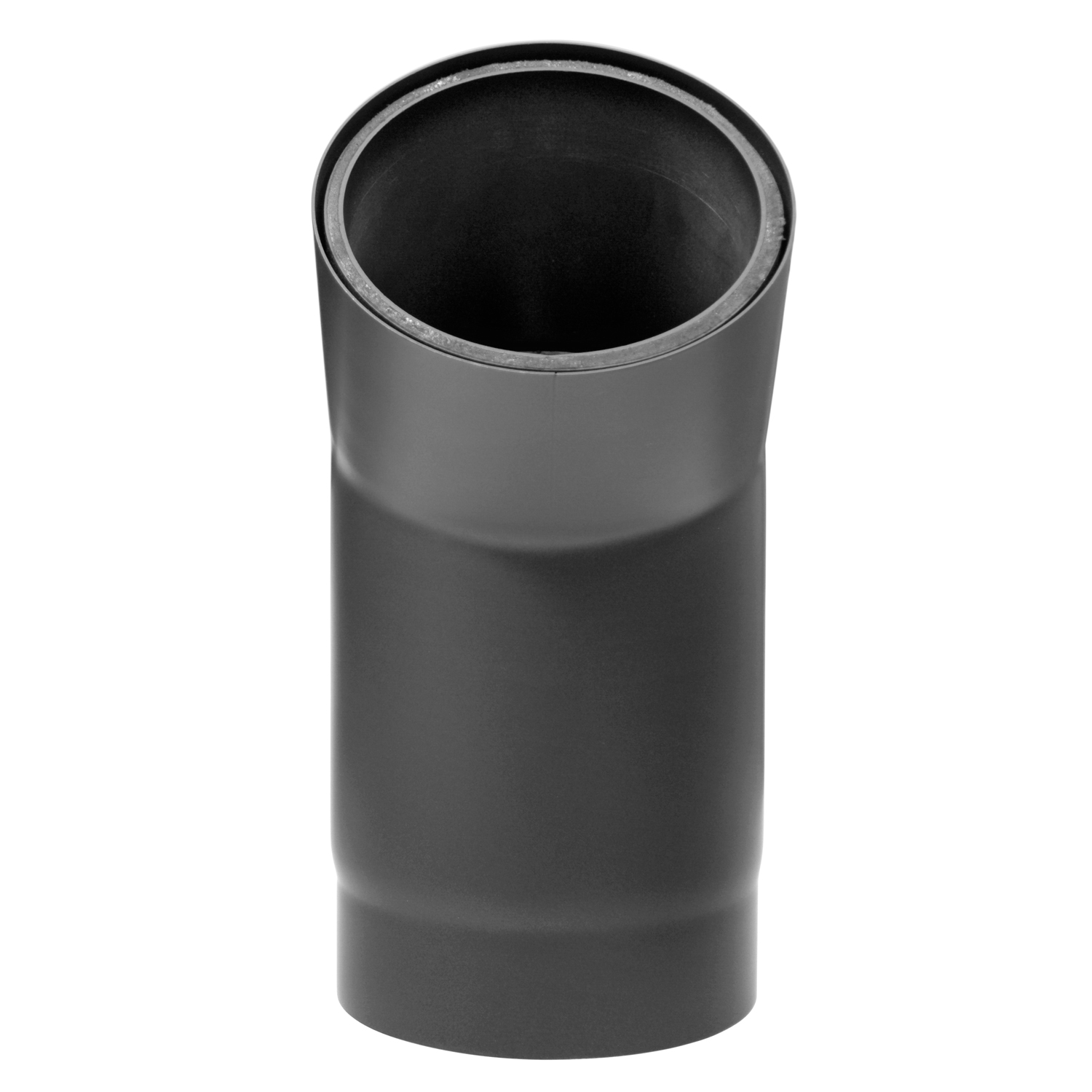 Raik Izoker Rauchrohrbogen 150mm schwarz doppelwandig 45° mit Tür für Rauchrohr / Ofenrohr