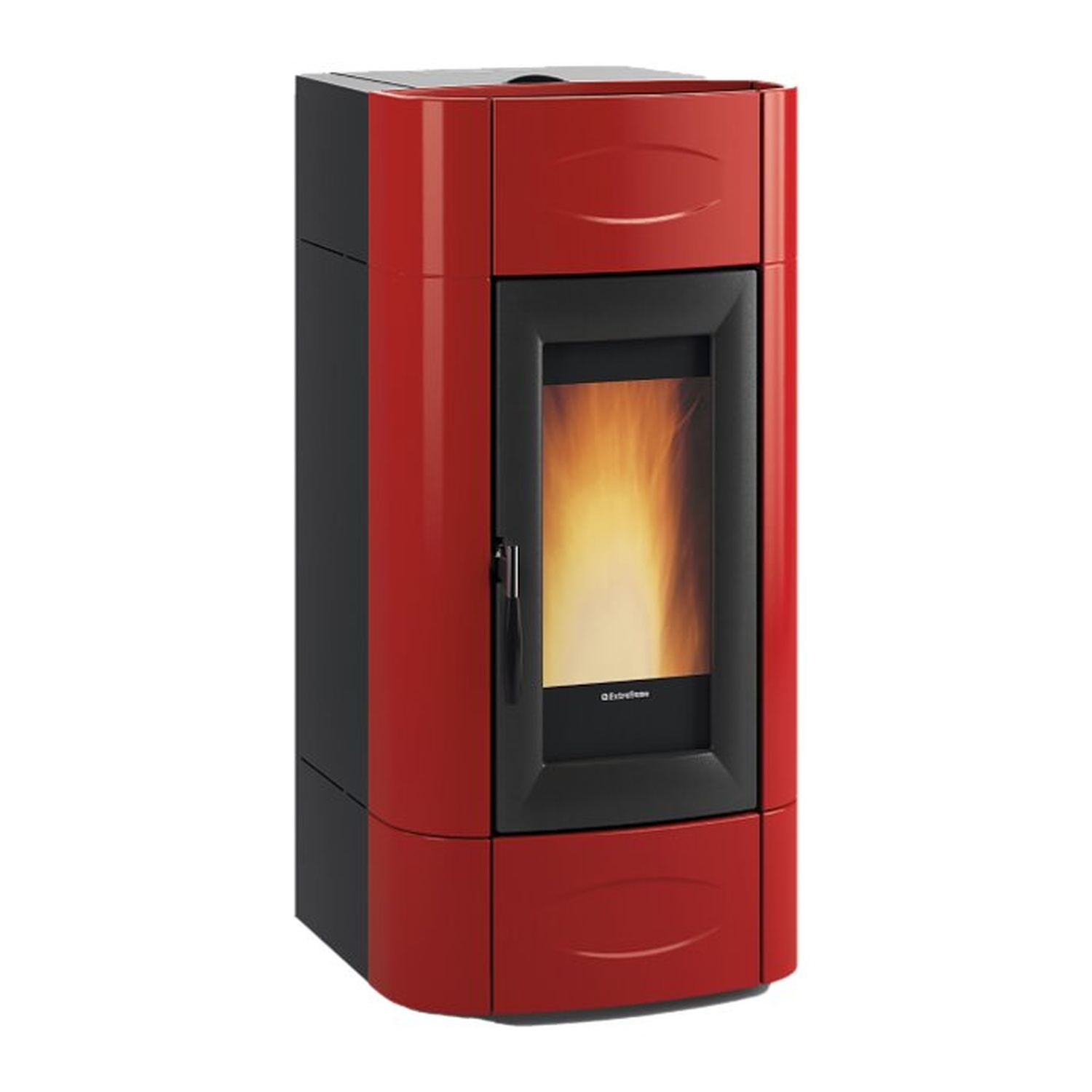Extraflame ISIDORA IDRO H20 5.0 EVO - Bordeauxrot wassergeführter Pelletofen EVOLUTION LINE