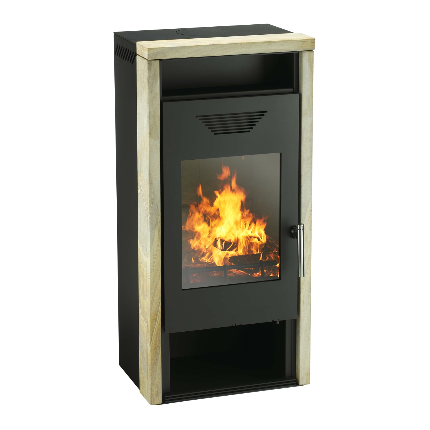 Wamsler Logi Kaminofen 6 kW schwarz Sandstein Rainbow