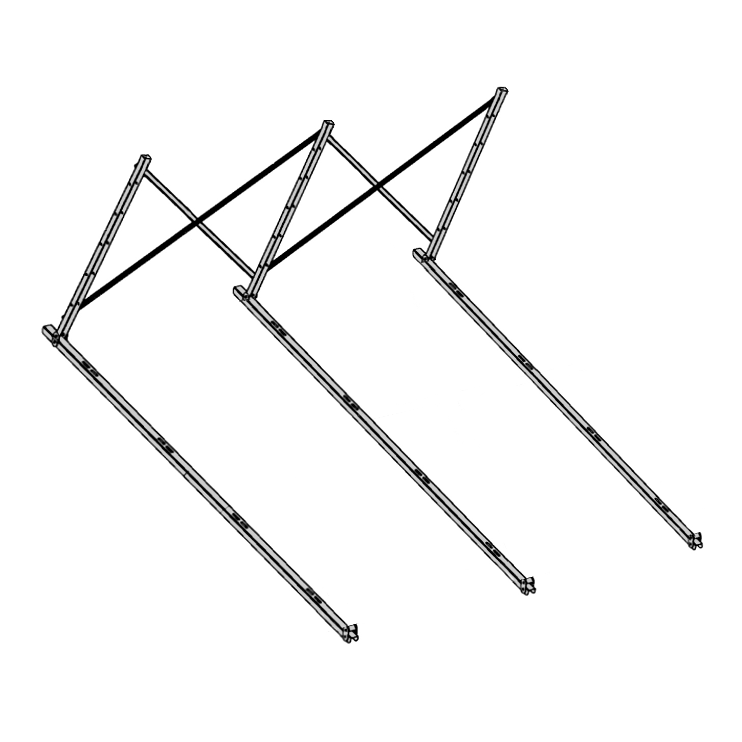 Schrägdachständer / Schrägdachgestell für Röhrenkollektor 58/30 Schrägdachständer / Schrägdachgestell für Röhrenkollektor 58/30