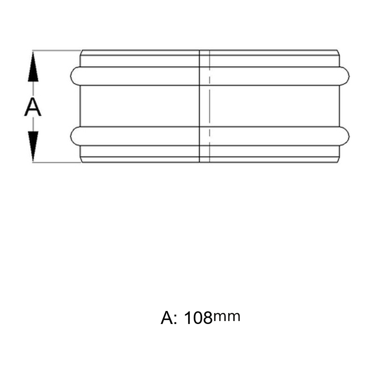 Schiedel ICS Klemmband statisch B=108 mm für ICS Ø200 mm doppelwandig glänzend