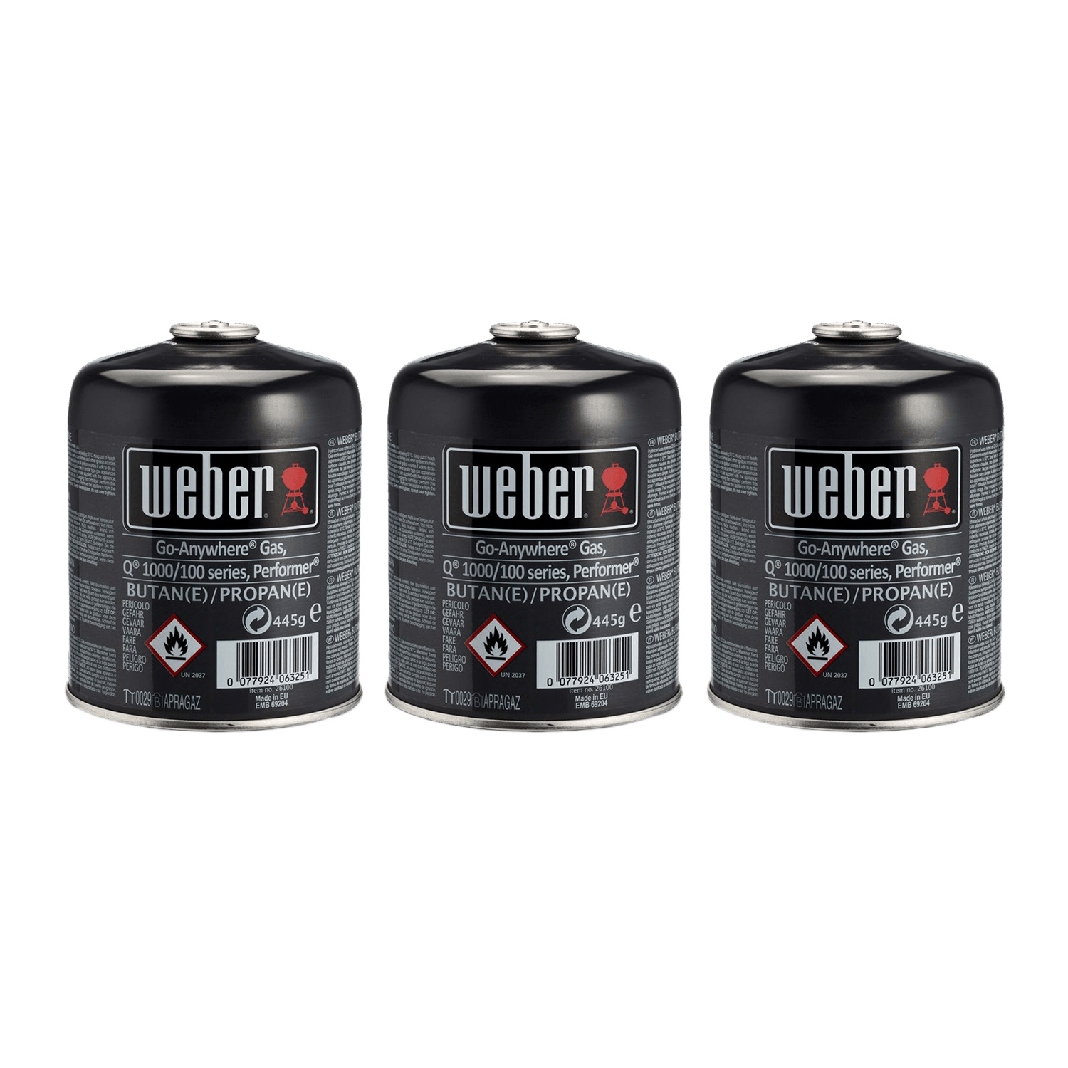 Weber Gaskartusche 3er-Set Weber Gaskartusche 3er-Set