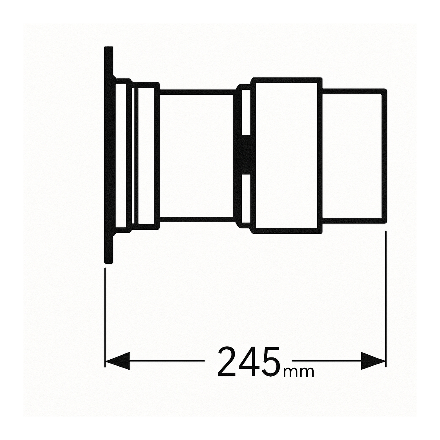 Schiedel Anschlussfutter Ø130 mm einwandig, kürzbar für PRIMA PLUS Ø130 mm matt