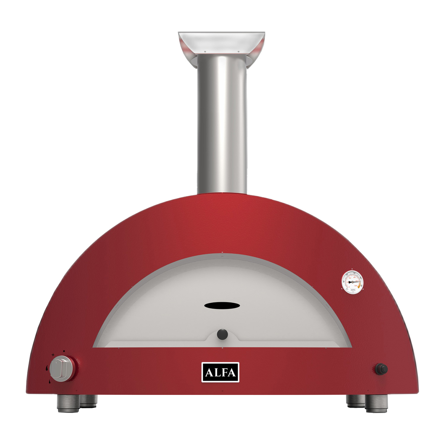 Alfa Moderno 3 Pizze Pizzaofen Hybrid Antik Rot