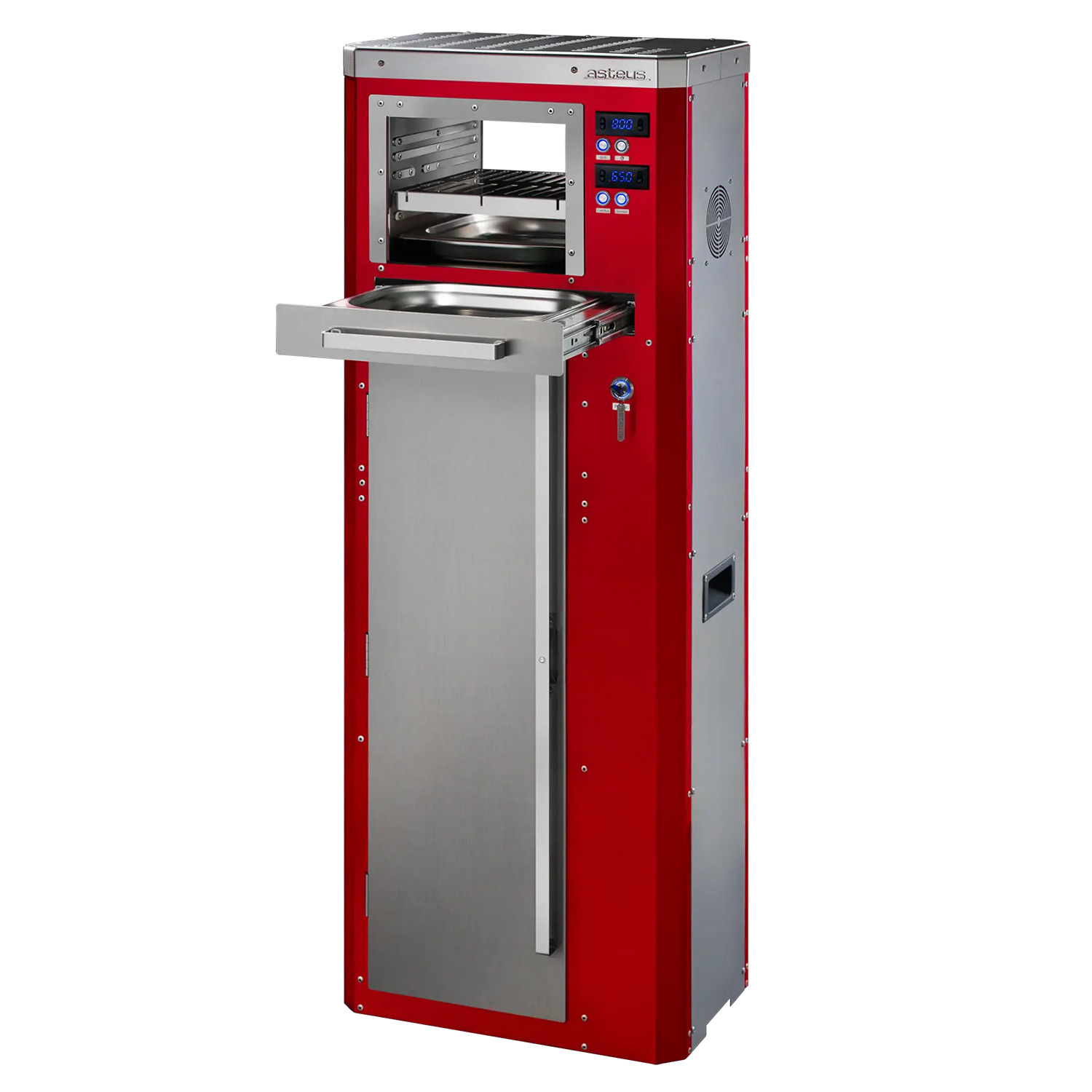 Asteus Fantale 800° Lifestyle Elektrogrill rot emailliert