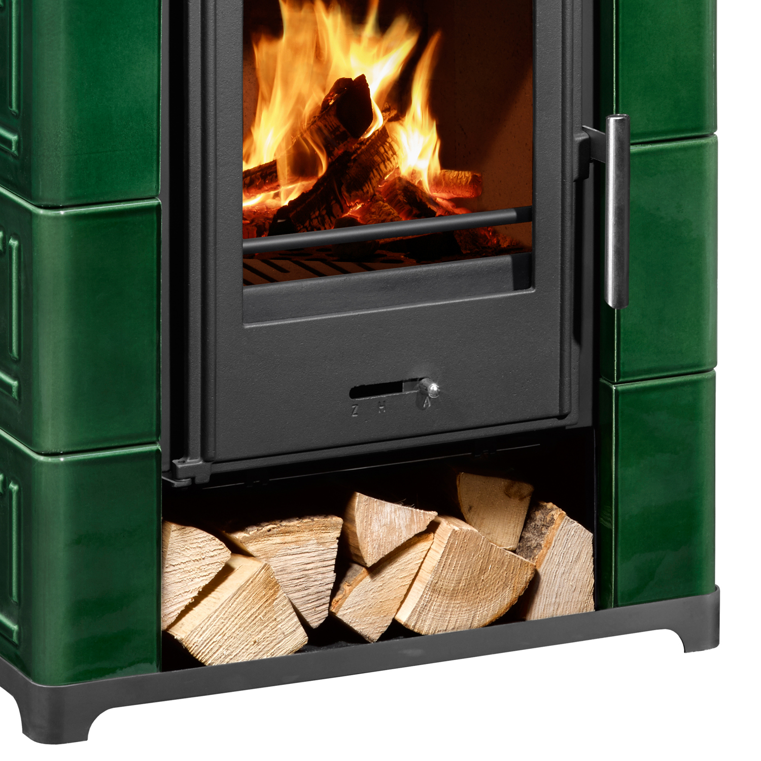 Wamsler Montafon S Kaminofen Keramik grün