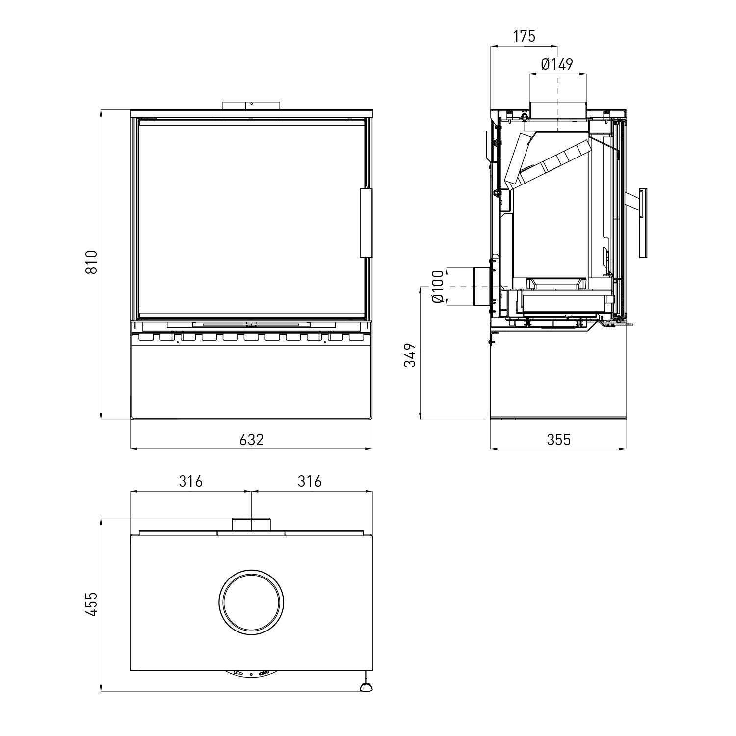 Haas+Sohn Mayfair easy Kaminofen Perl-Anthrazit