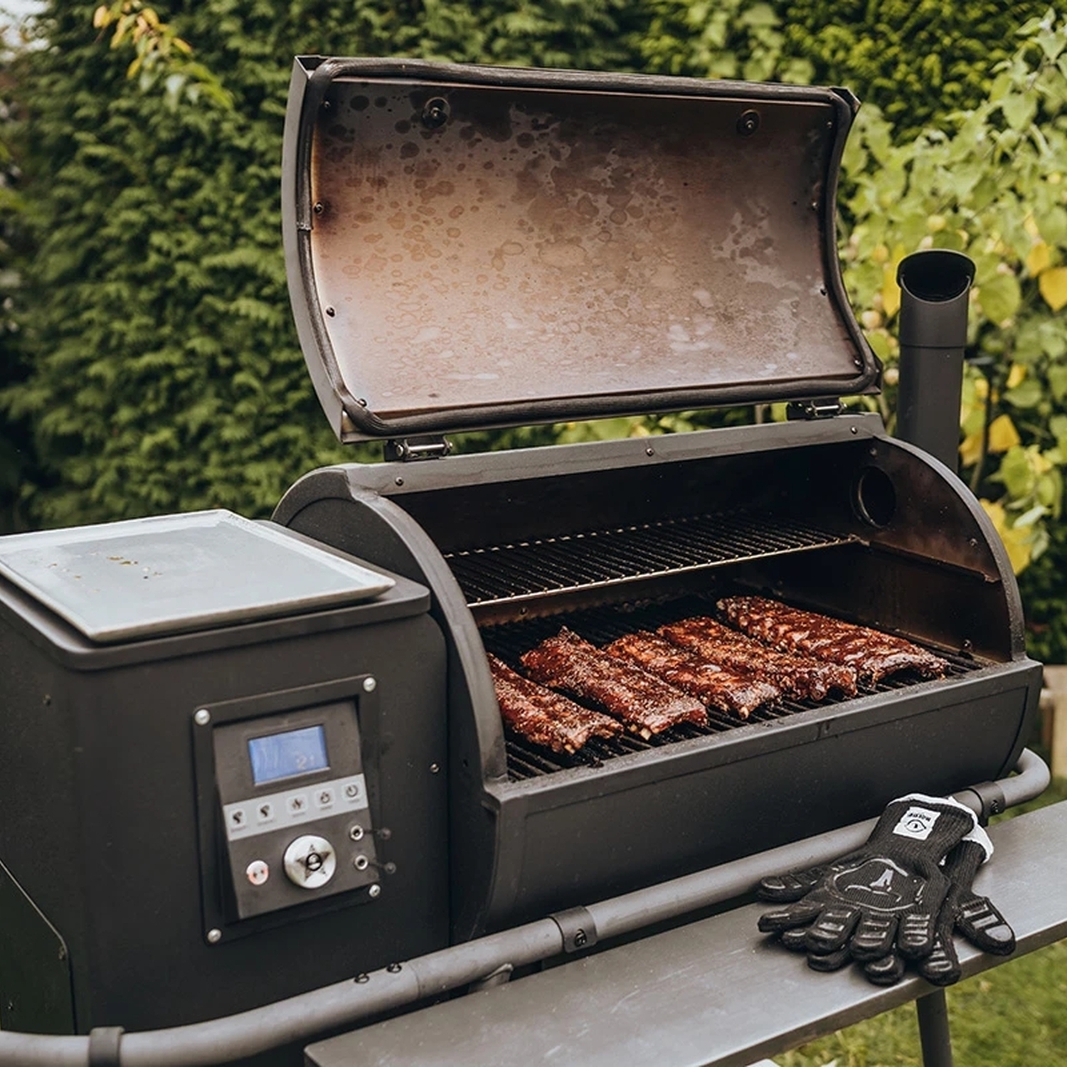 Moesta Ablagebrett PaperPlank für Sheriff Pelletgrill schwarz