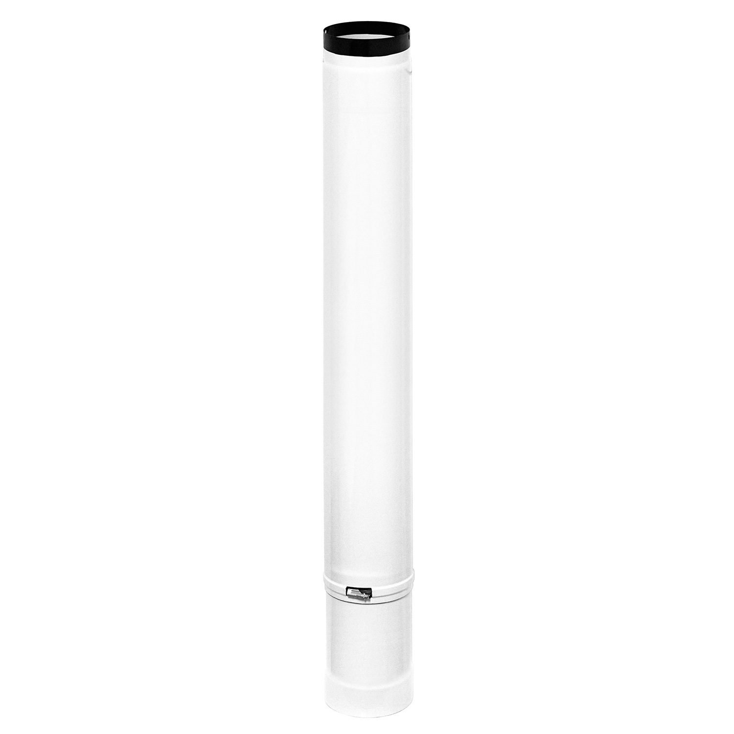 Raik Rauchrohr / Ofenrohr Emaille 130mm - Länge 1000mm Teleskoprohr Weiß