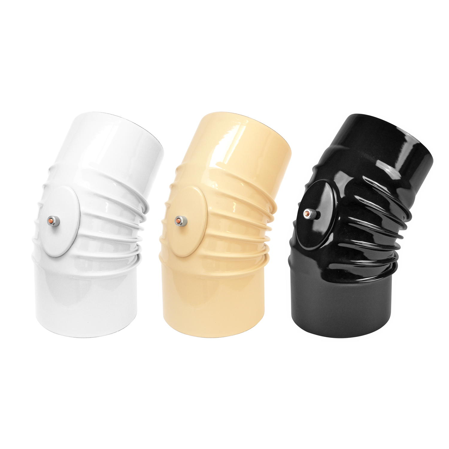 Raik Rauchrohrbogen / Ofenrohrbogen Emaille 130mm - 45° Bogen gerippt Schwarz mit Reinigungsöffnung Raik Rauchrohrbogen / Ofenrohrbogen Emaille 130mm - 45° Bogen gerippt Schwarz mit Reinigungsöffnung