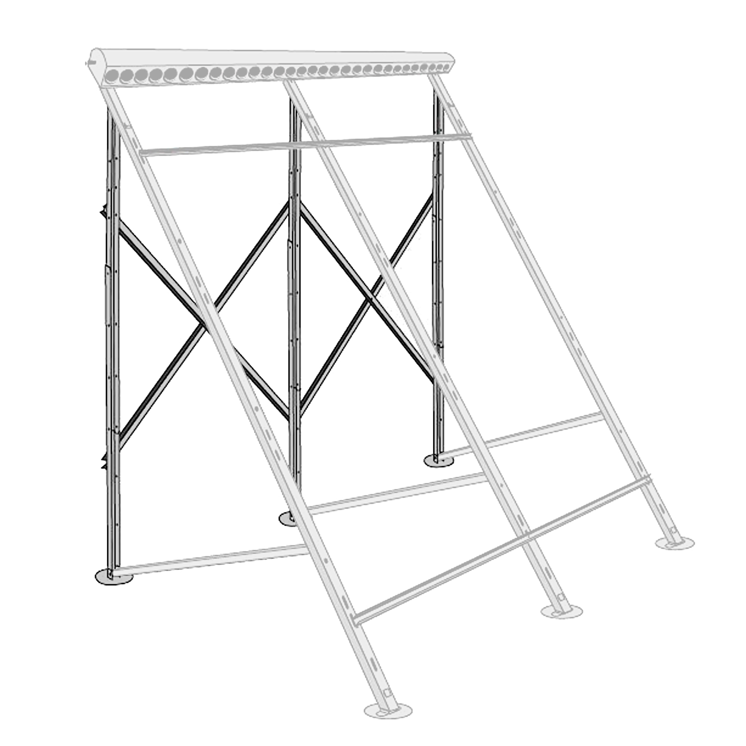 Flachdachständer / Flachdachgestell für Röhrenkollektor 58/22 Flachdachständer / Flachdachgestell für Röhrenkollektor 58/22