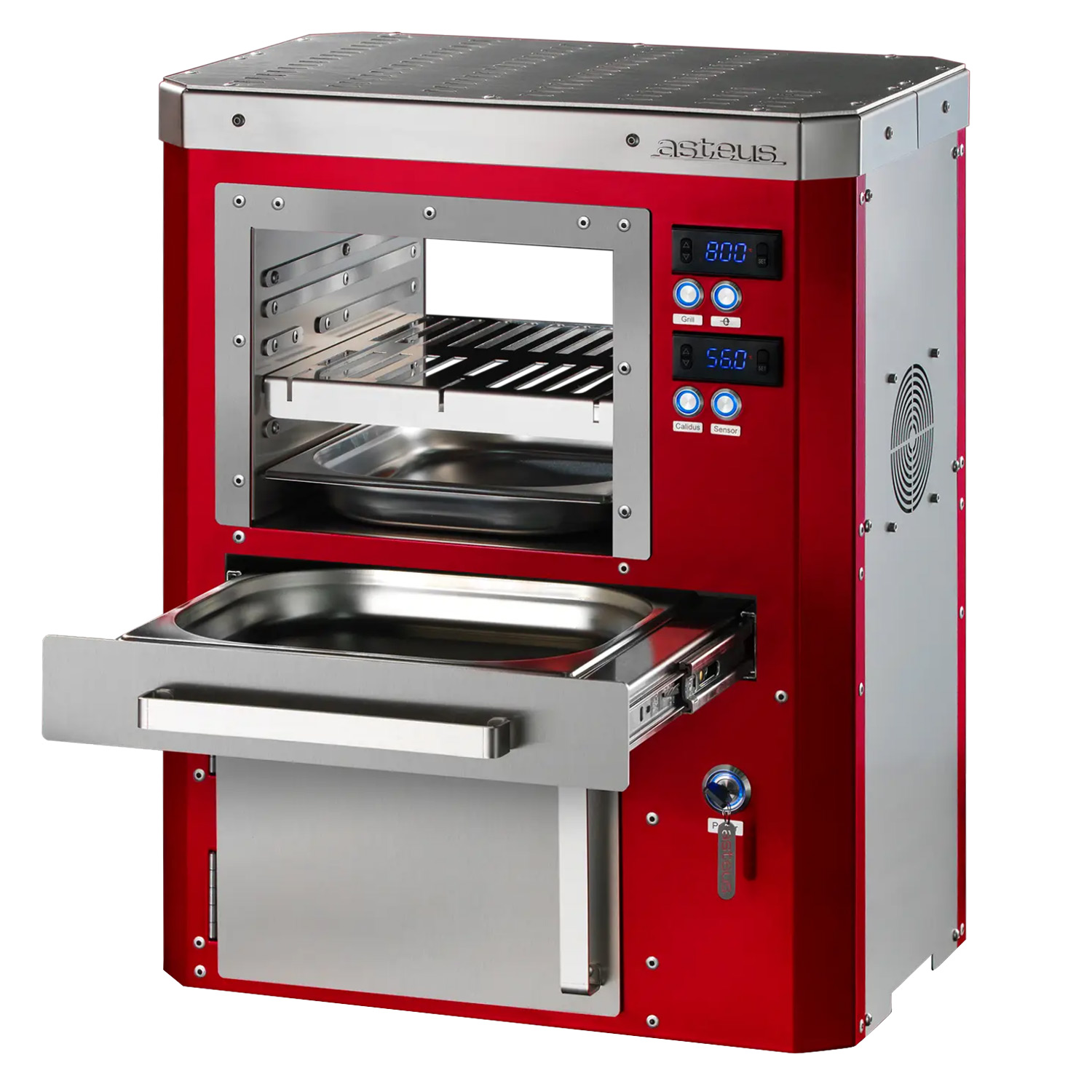 Asteus Segula 800° Lifestyle Elektrogrill rot emailliert