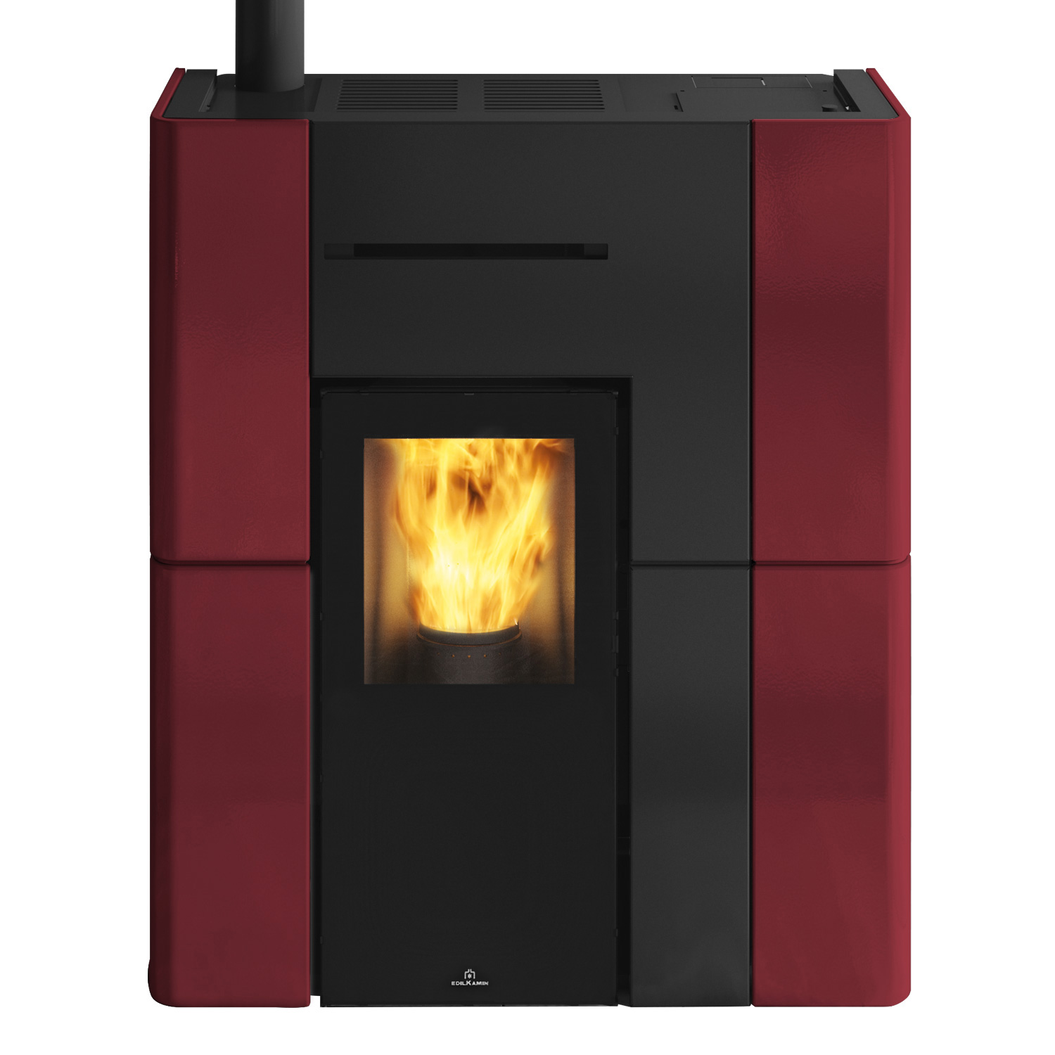 Edilkamin Blade H 15 Evo wasserführender Pelletofen Keramik Bordeaux
