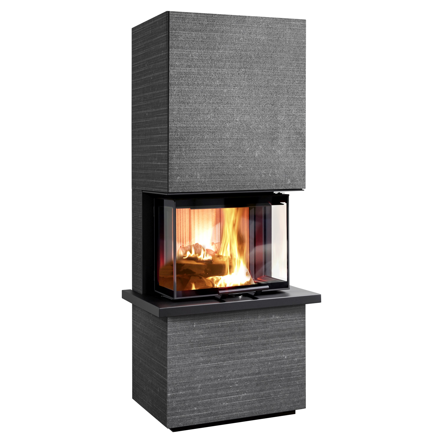 Olsberg Osorno S TopStone Kaminofen Gabbro nero ferrara linea-retta