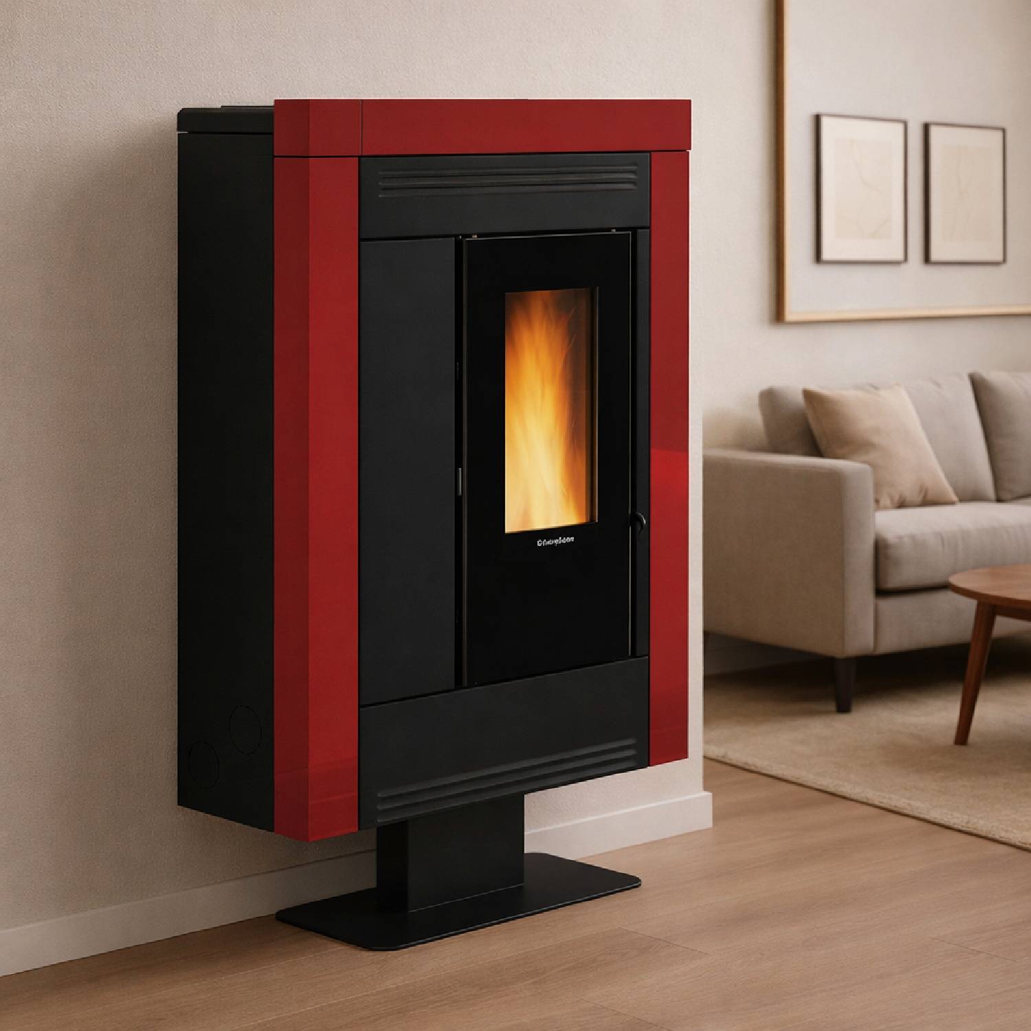 Extraflame SOUVENIR PLUS STEEL 5.0 - Bordeauxrot Pelletofen