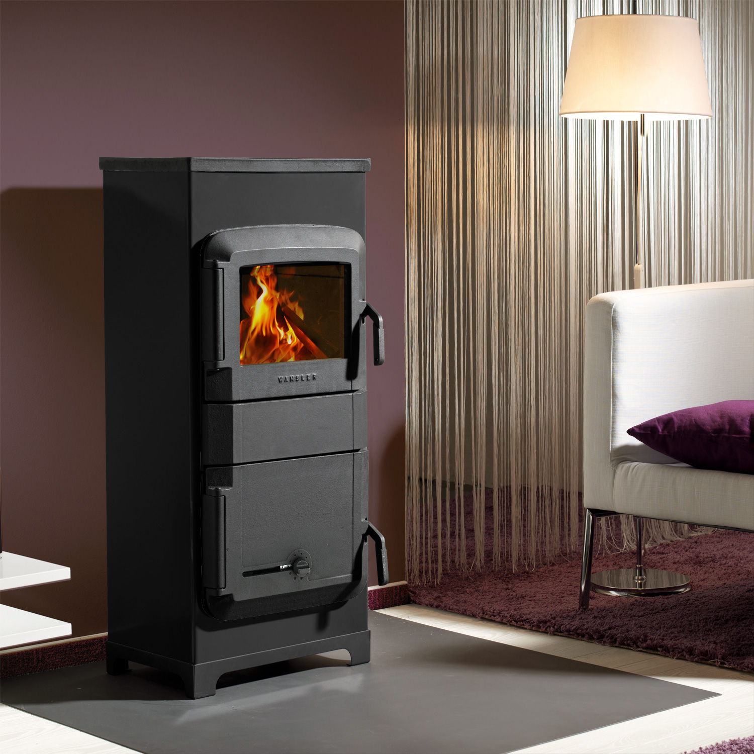 Wamsler RH8F Werkstattofen, Stahl schwarz, Automatik Dauerbrand