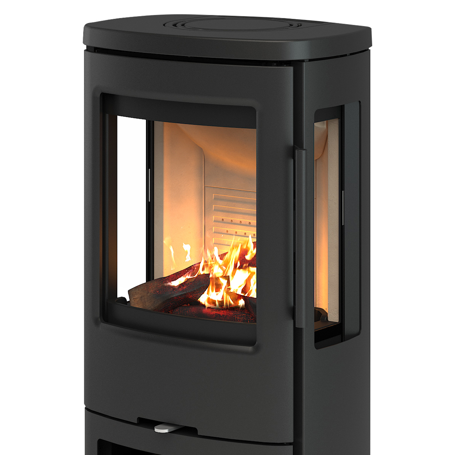 TermaTech TT44G Kaminofen Stahl mit Seitenglas