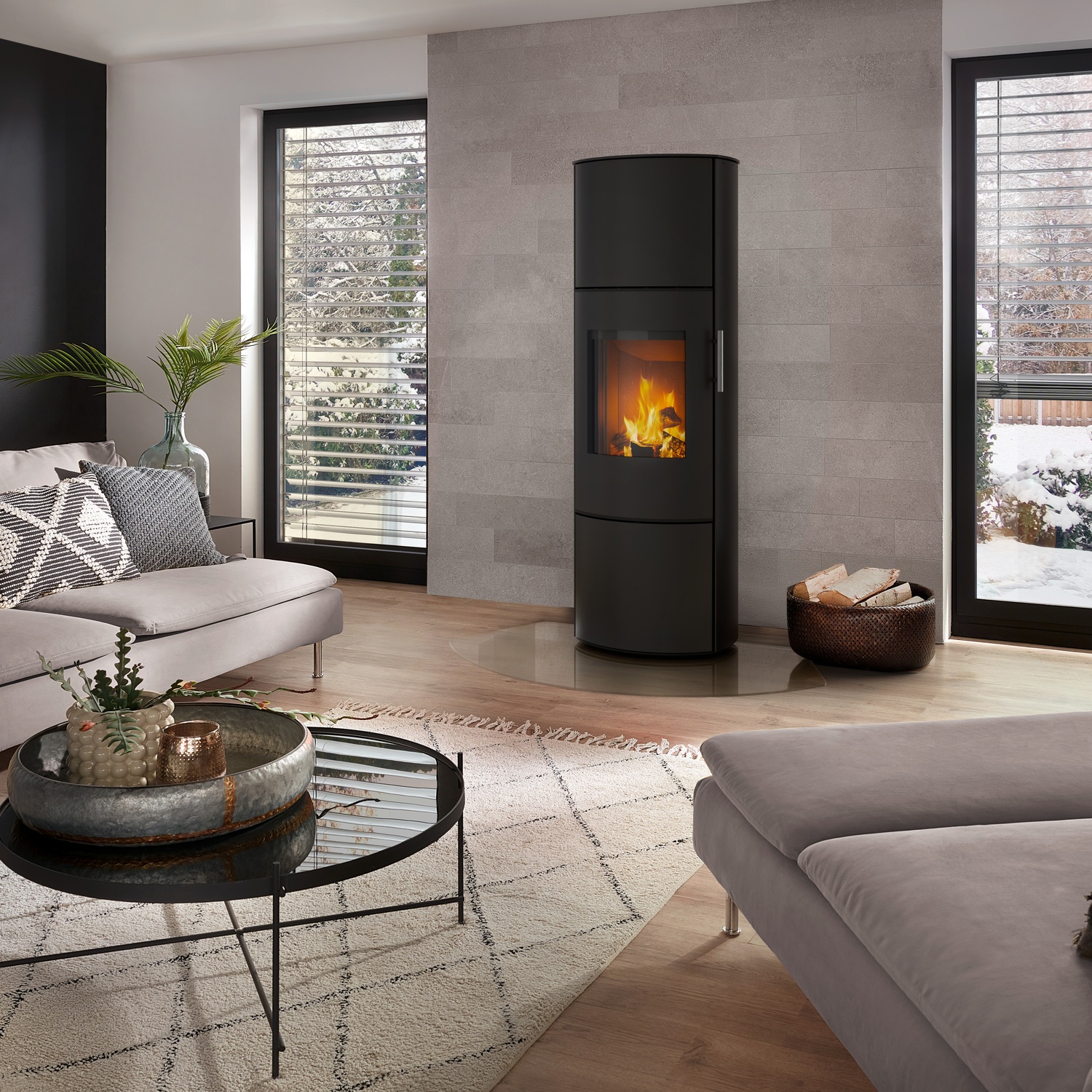 Königshütte URSA 6kW Gusstür Stahl schwarz Kaminofen