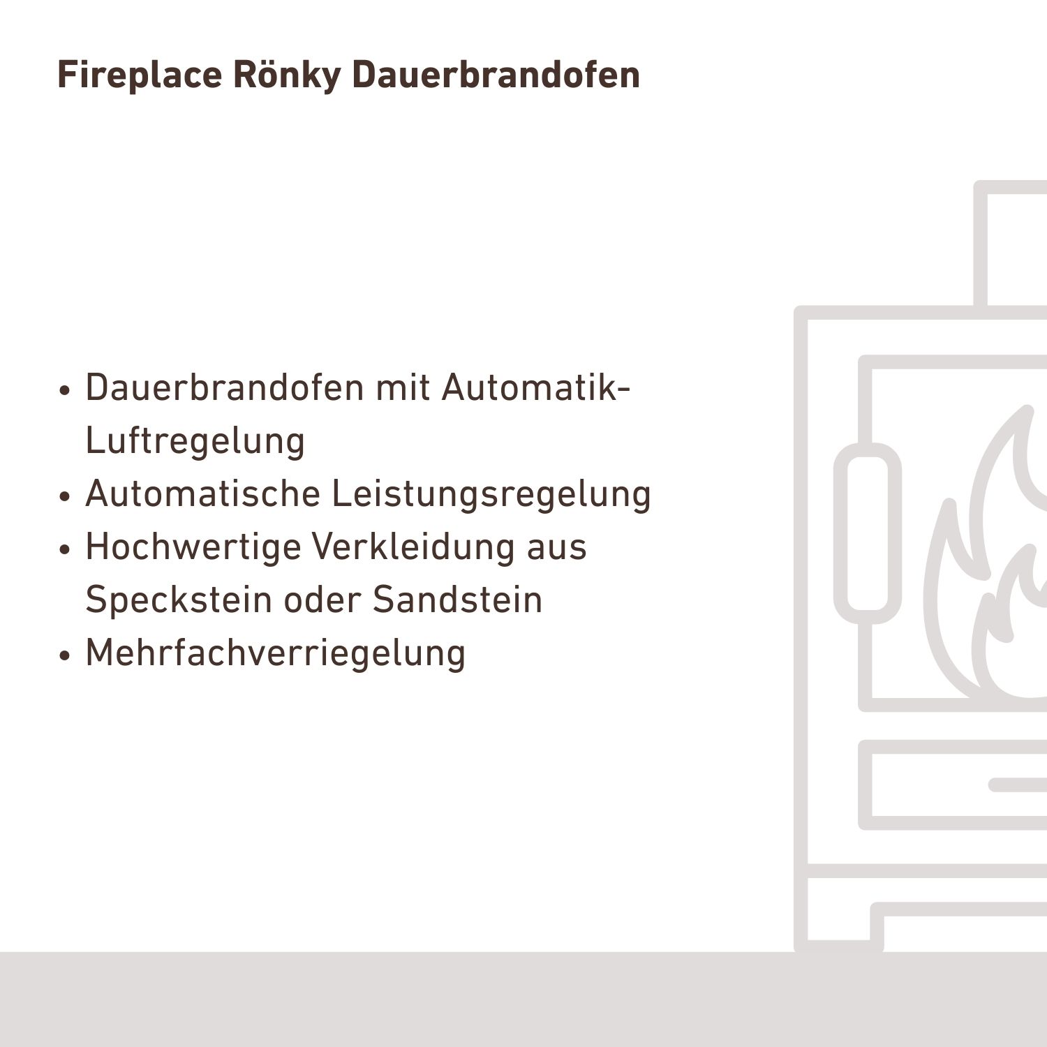 Fireplace Rönky Dauerbrandofen Stahl Gussgrau | Speckstein