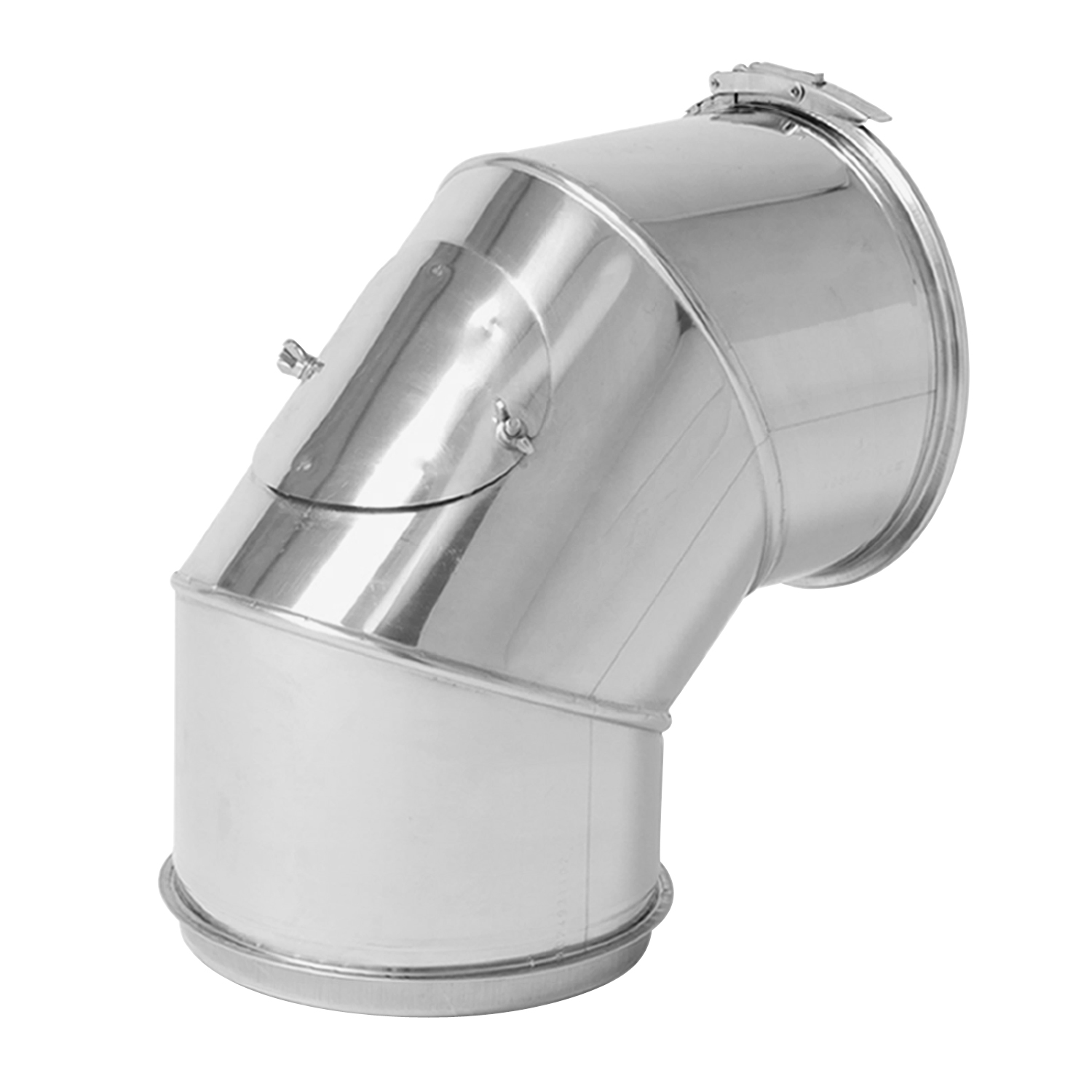 Opsinox Edelstahlschornstein 130mm Bogen 90° BO9K