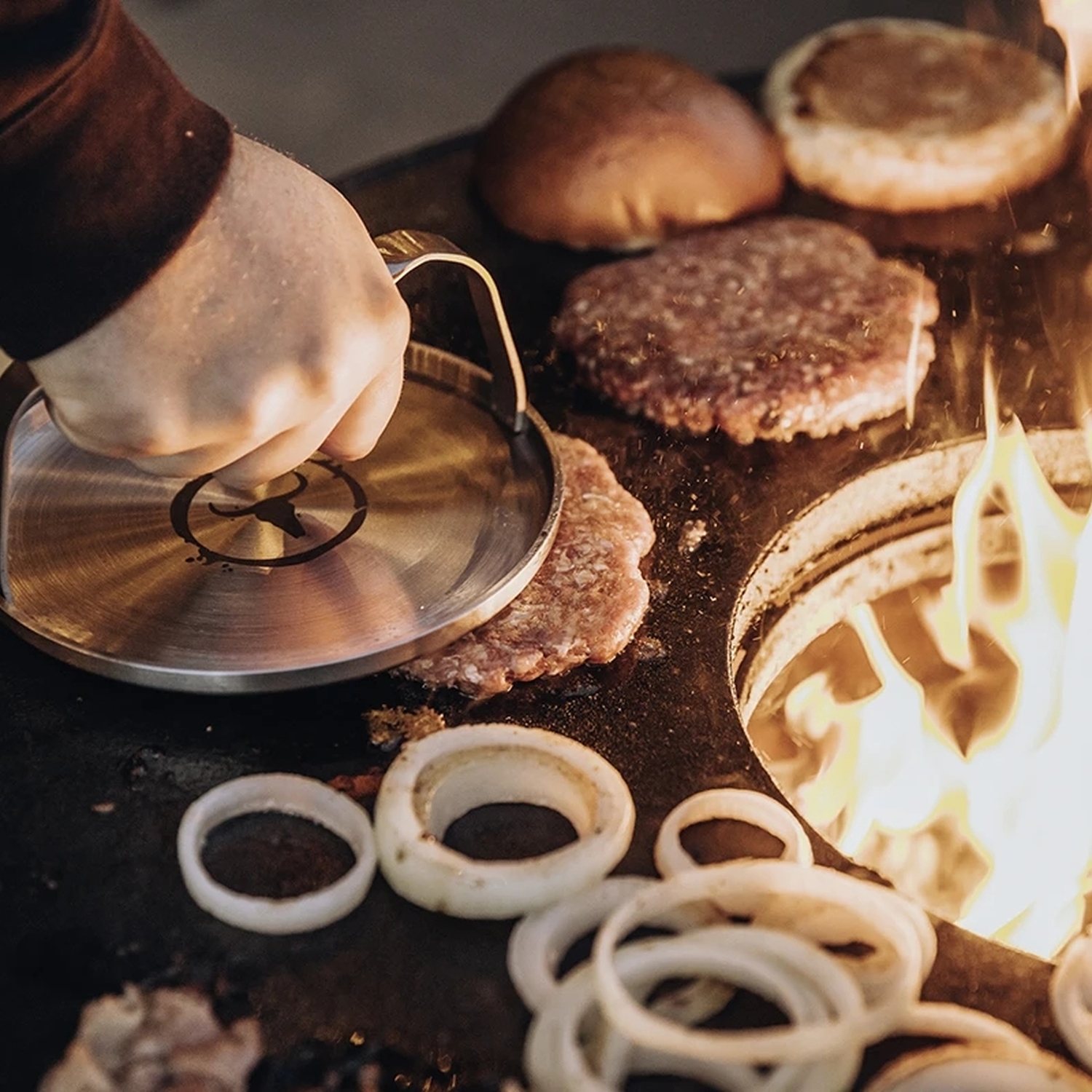 Moesta Simple Burgerpresse/ Burgersmasher Edelstahl Ø 18 cm Moesta Simple Burgerpresse/ Burgersmasher Edelstahl Ø 18 cm