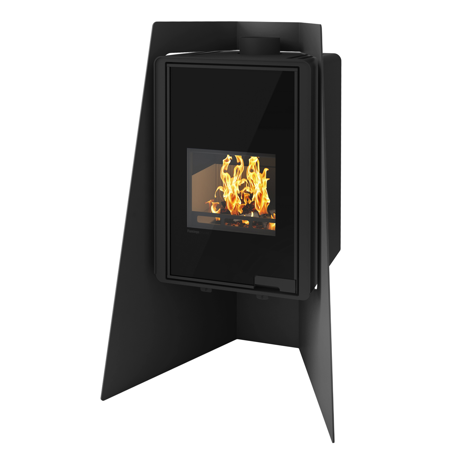 HS Flamingo Deluxe Island Kaminofen Schwarz HS Flamingo Deluxe Island Kaminofen Schwarz