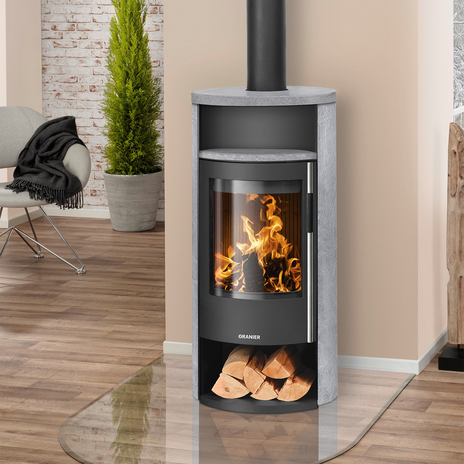 Oranier Polar Neo 6 Kaminofen Stahl Schwarz / Speckstein, DIBt Oranier Polar Neo 6 Kaminofen Stahl Schwarz / Speckstein, DIBt