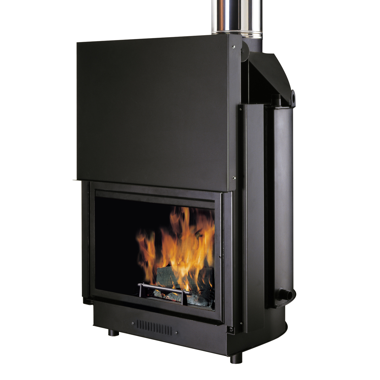 Edilkamin Aquatondo 22 Flat PLUS CS Wasserführender Kamineinsatz Komplett-Set 825 L Kombispeicher