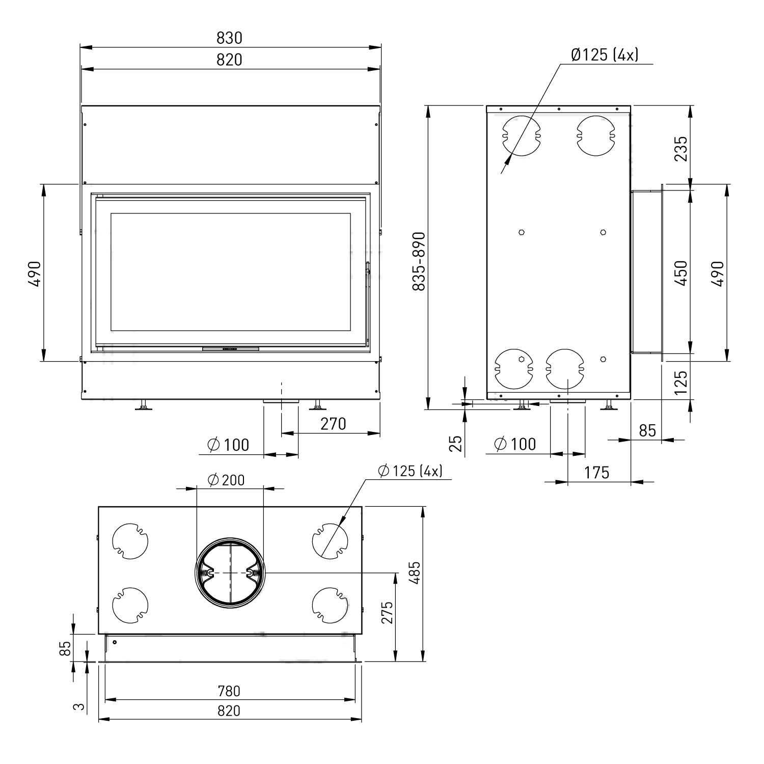 Dovre Vista 802C/V2 Kamineinsatz mit Vermiculit-Platten im Brennraum Dovre Vista 802C/V2 Kamineinsatz mit Vermiculit-Platten im Brennraum