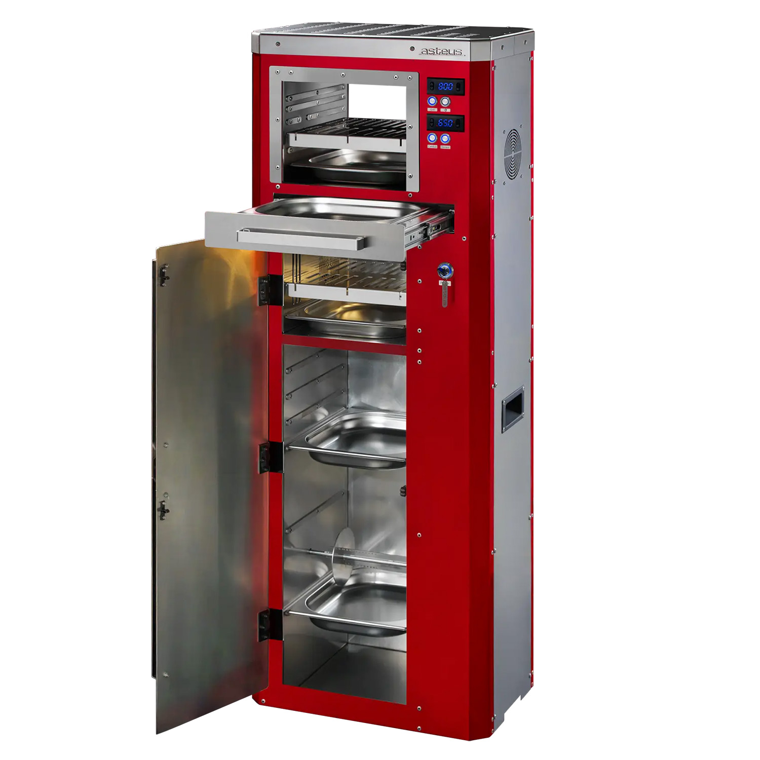 Asteus Fantale 800° Lifestyle Elektrogrill rot emailliert