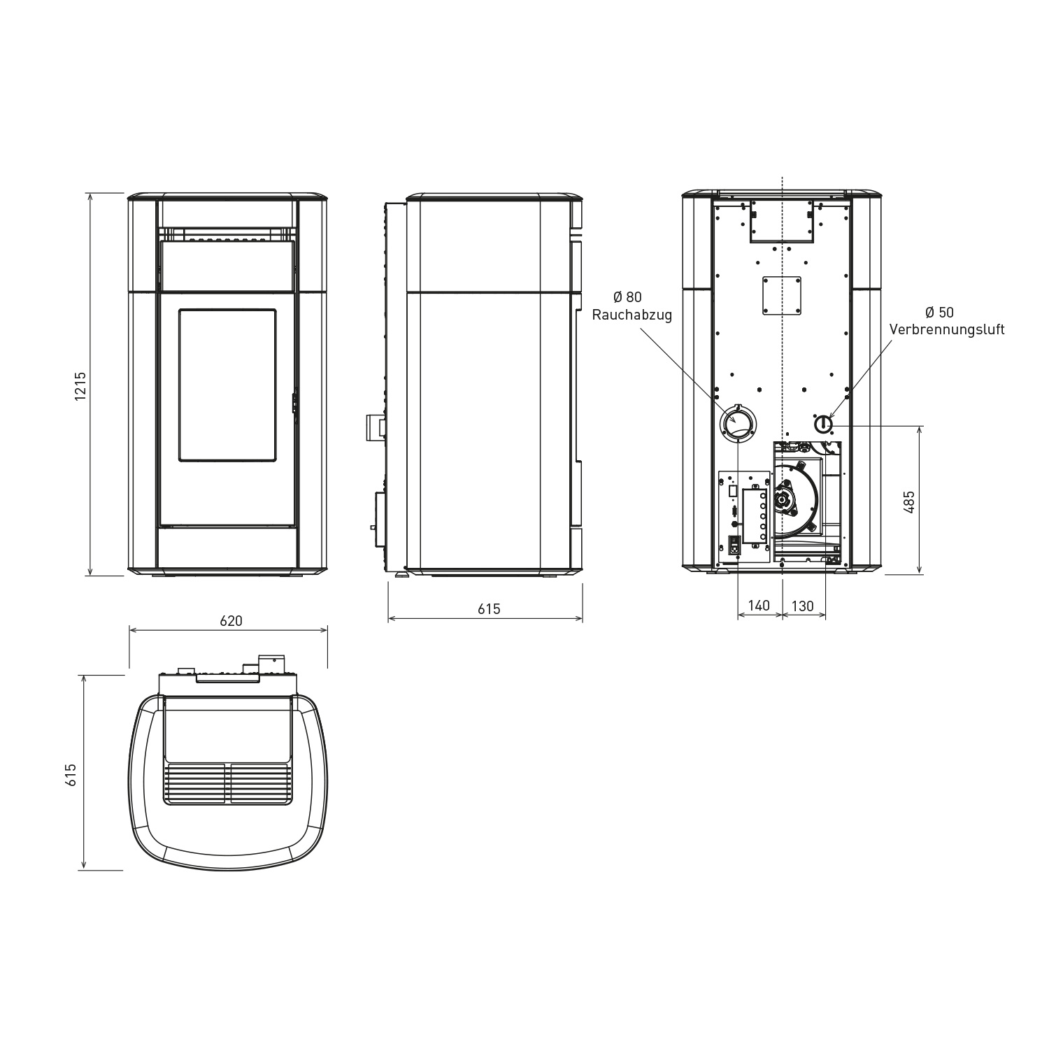 Edilkamin Vyda2 H 22 Up wasserführender Pelletofen Keramik Mattweiß inkl. Kit R-FX Edilkamin Vyda2 H 22 Up wasserführender Pelletofen Keramik Mattweiß inkl. Kit R-FX