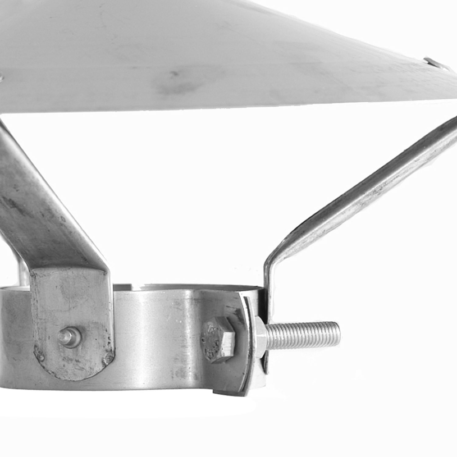 Raik Pelletrohr / Ofenrohr 80mm - Regenhaube INOX silber